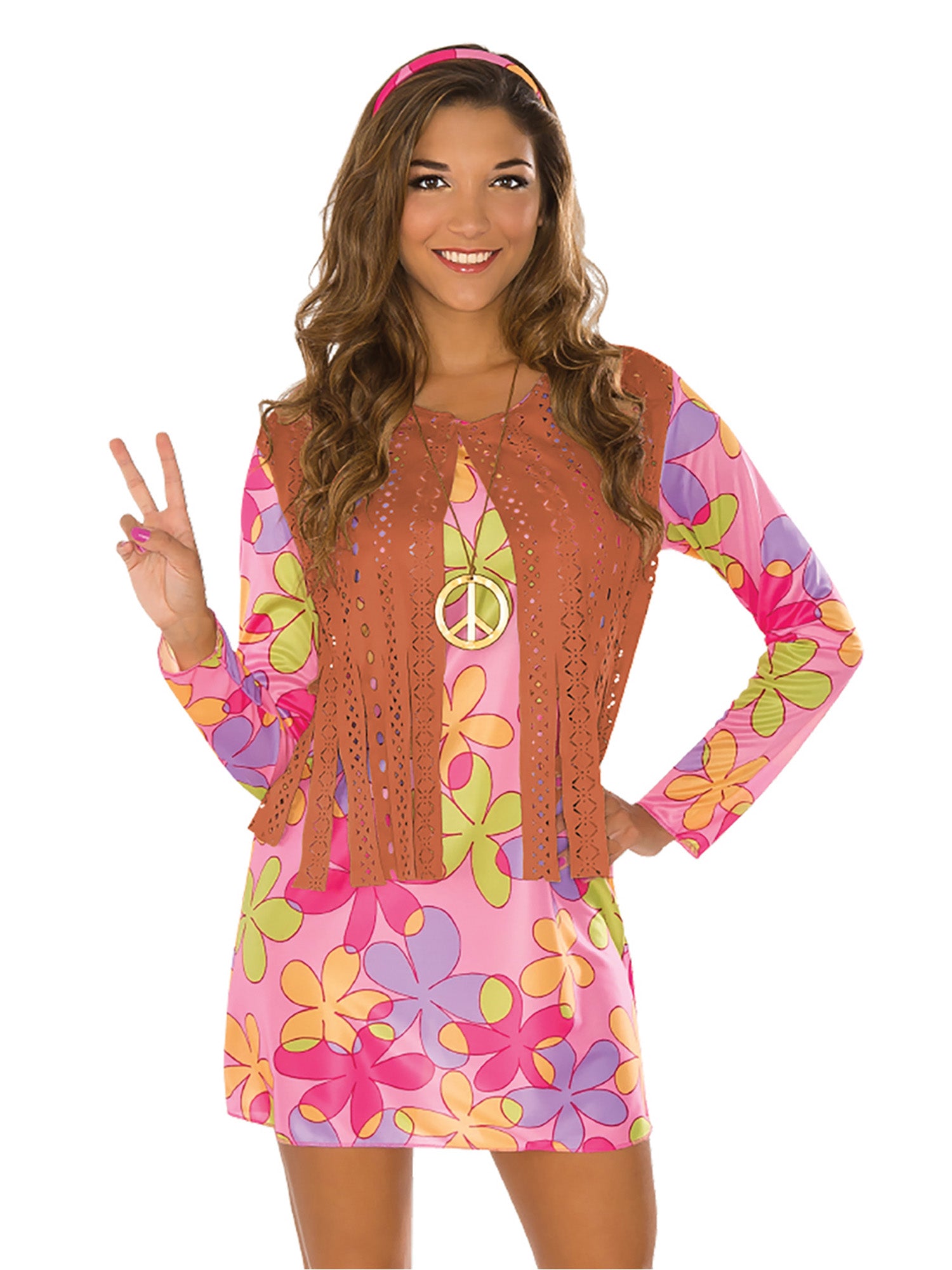 Hippie, Multi, Forum, Adult Costume, , Back