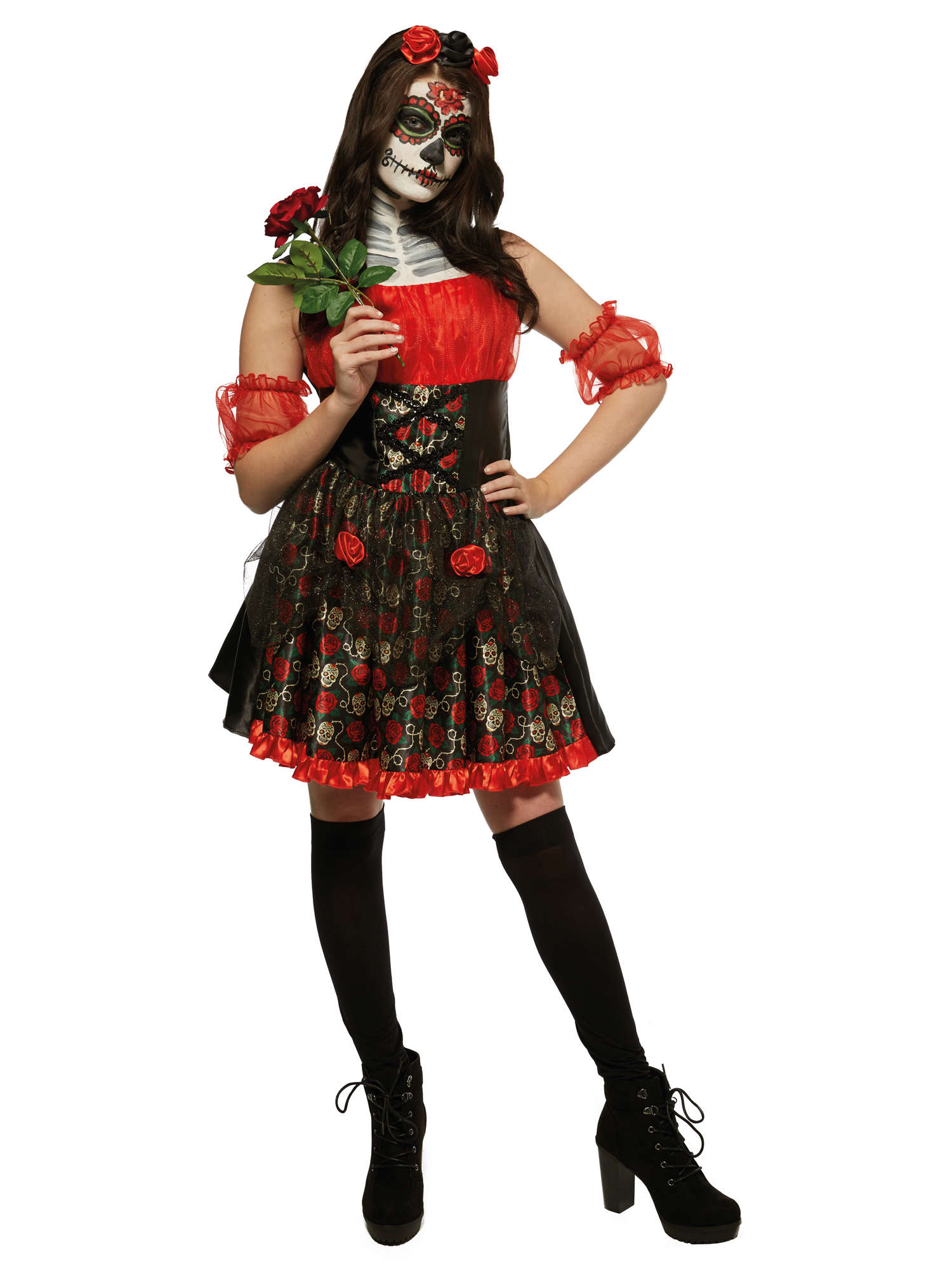 Day Of The Dead, Multi, Generic, Adult Costume, Standard, Front