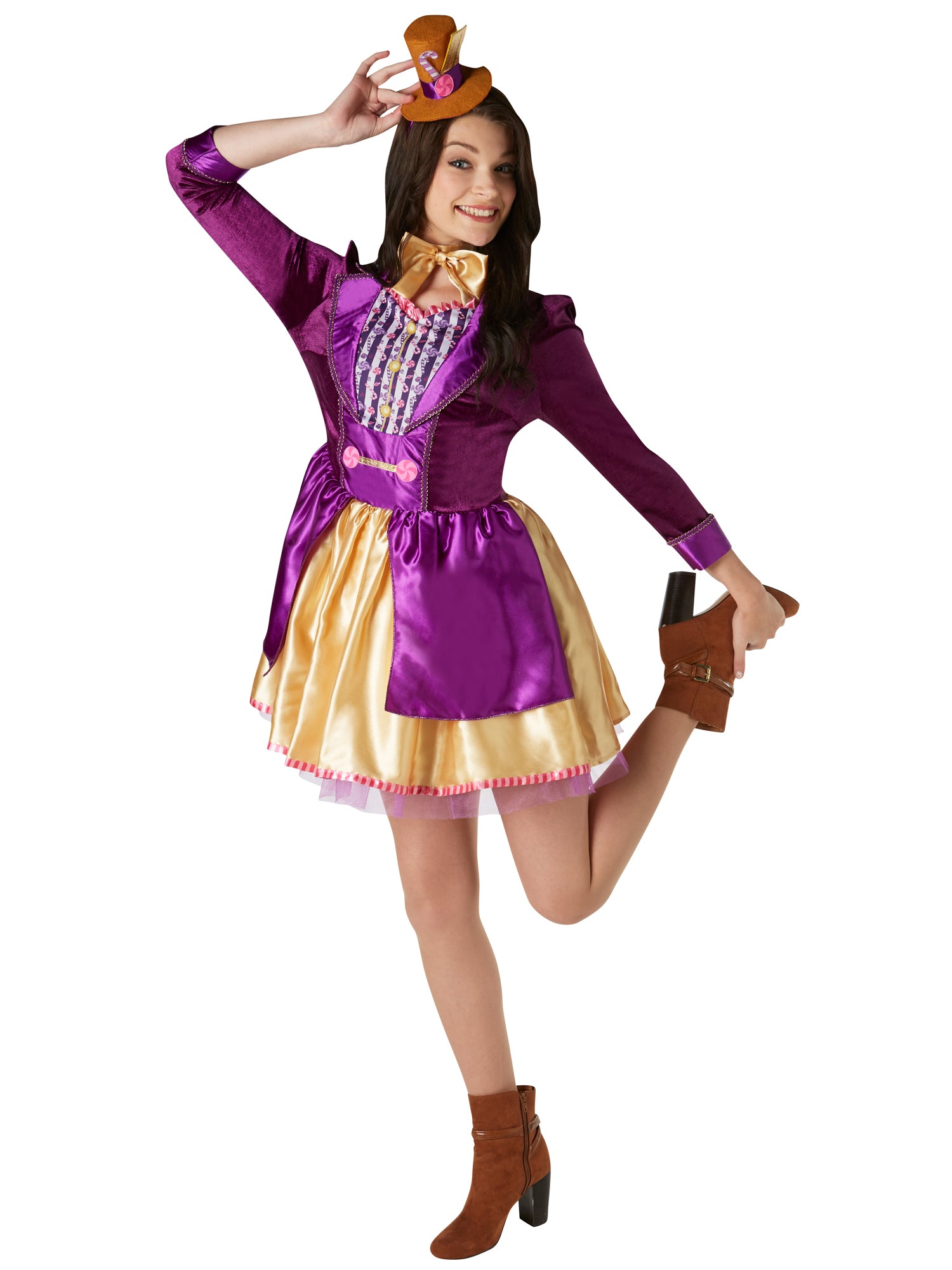 Willy Wonka, Multi, Charlie And The Chocolate Factory, Adult Costume, Small, Back