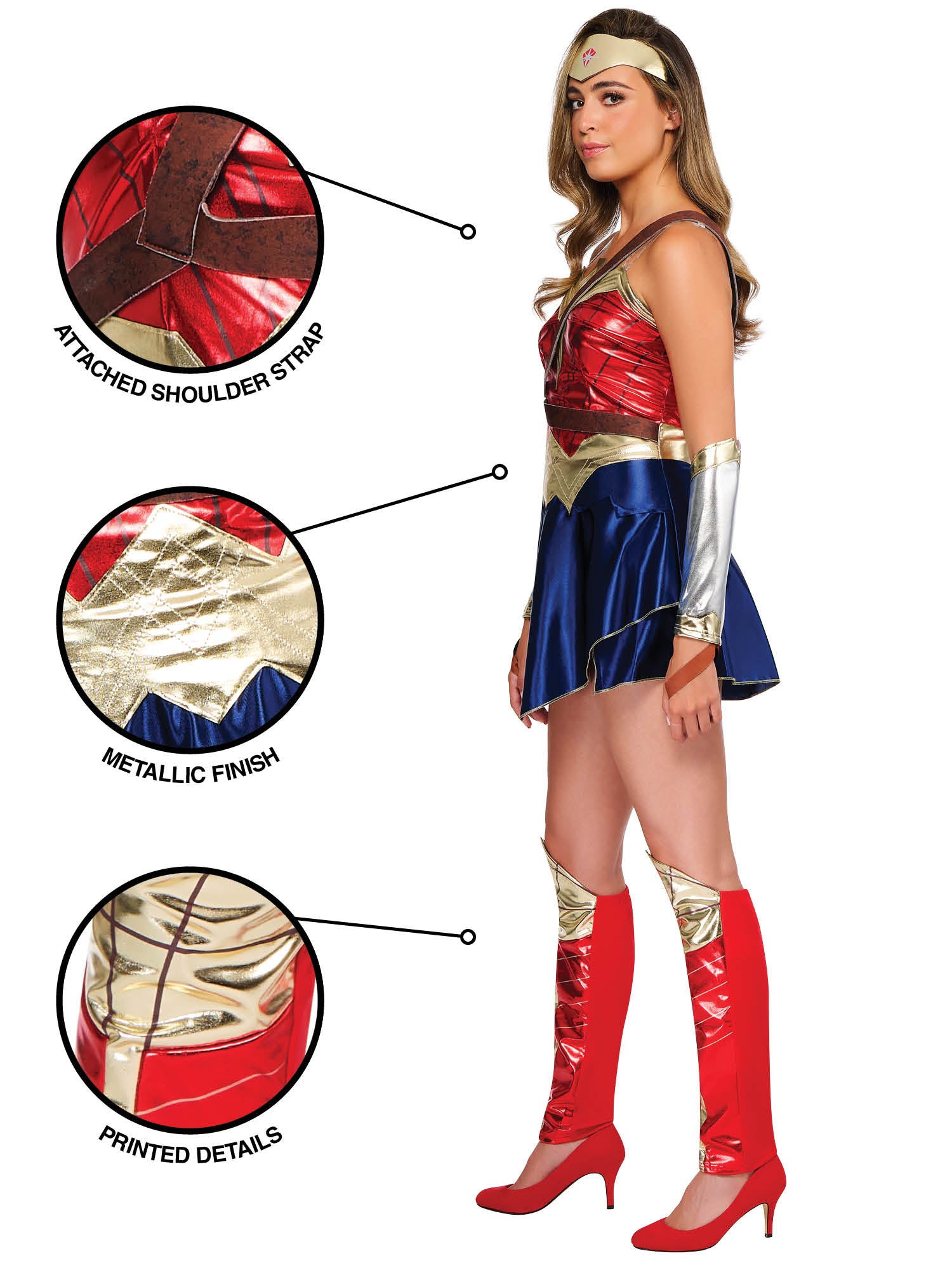 Wonder Woman, Justice League, Justice League, Multi, WB DC Comics, Adult Costume, Small, Other