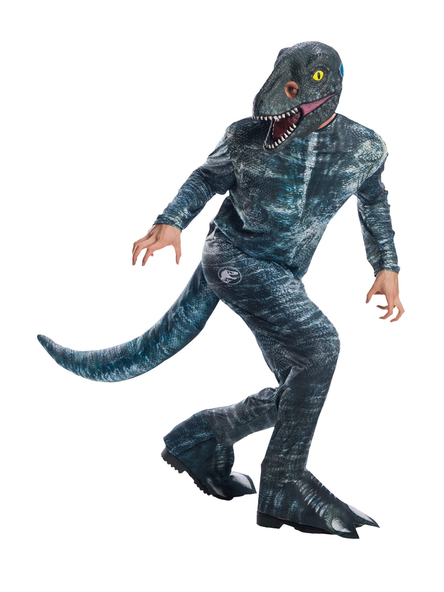Blue, Multi, Jurassic World, Adult Costume, Extra Large, Front