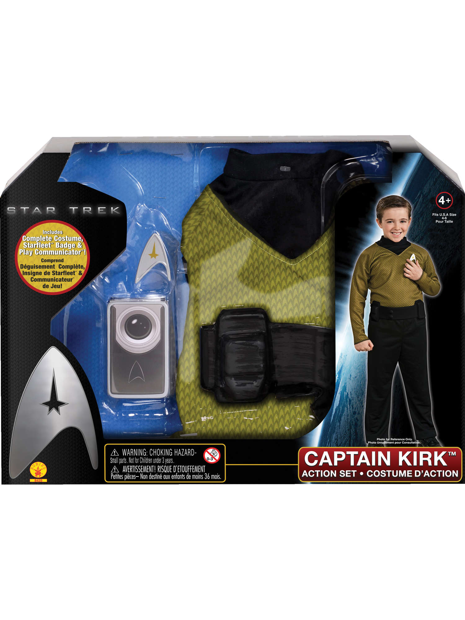 Captain Kirk, Multi, Star Trek, Kids Costumes, , Back