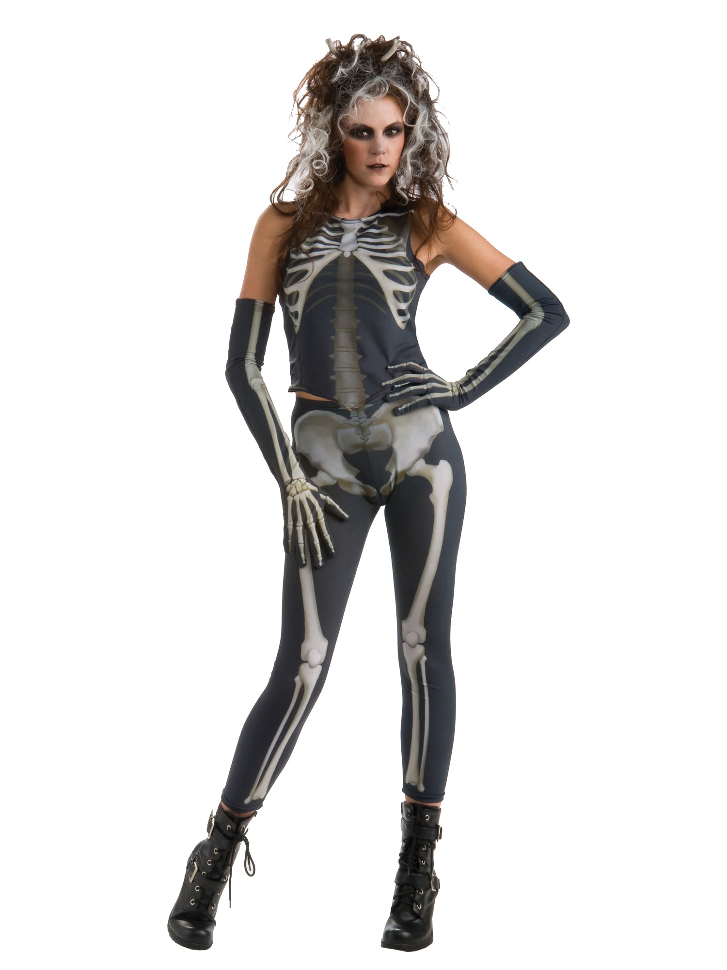 Skeleton, Multi, Generic, Adult Costume, Large, Front