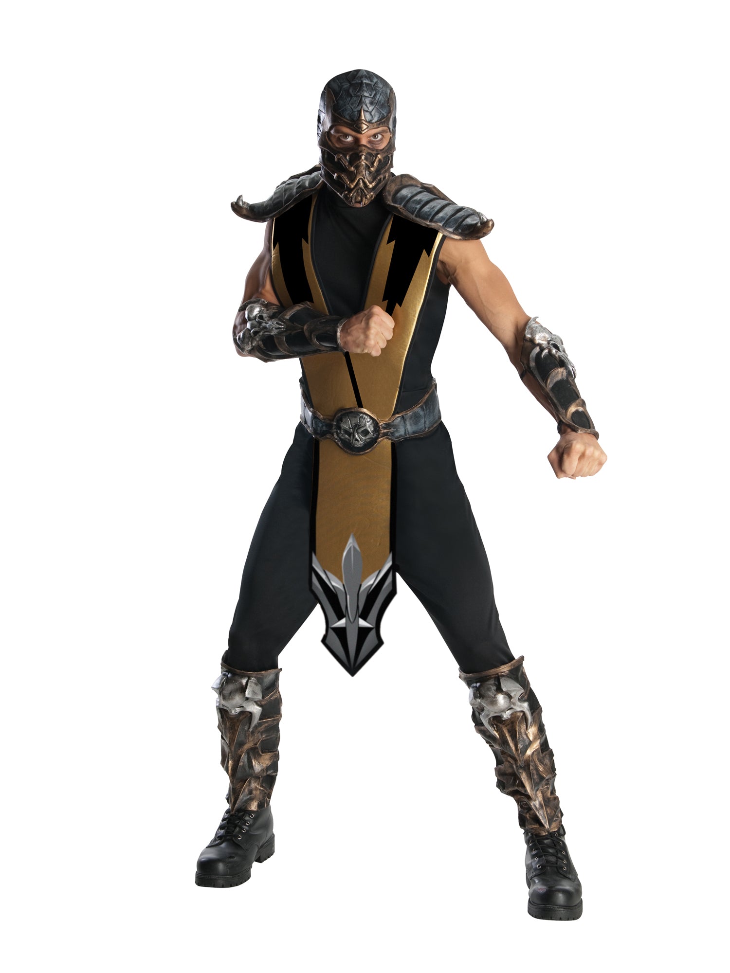 Scorpion, Multi, Mortal Kombat, Adult Costume, Standard, Front