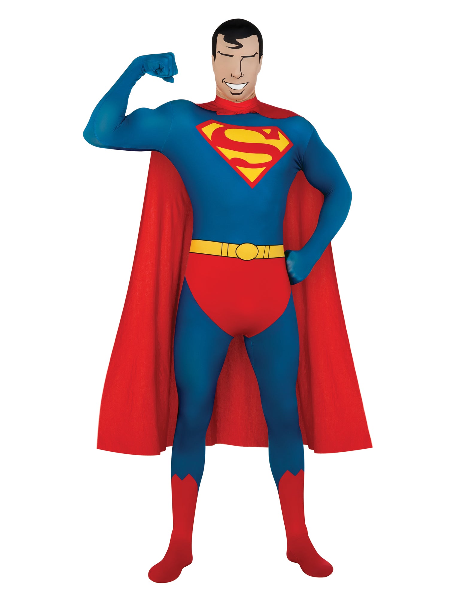 Superman, 2nd Skin, Multi, DC, Adult Costume, Extra Large, Front