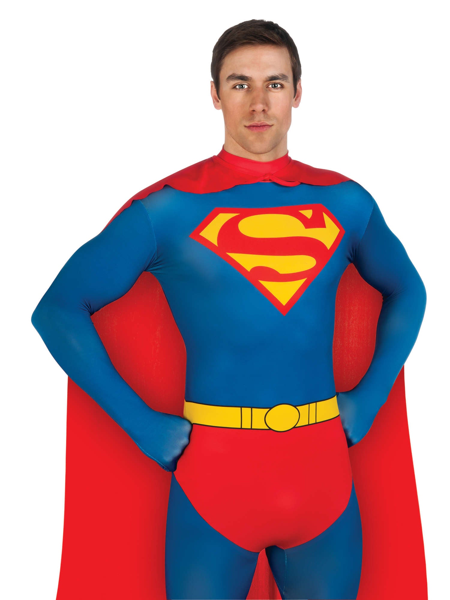 Superman, 2nd Skin, Multi, DC, Adult Costume, Extra Large, Back