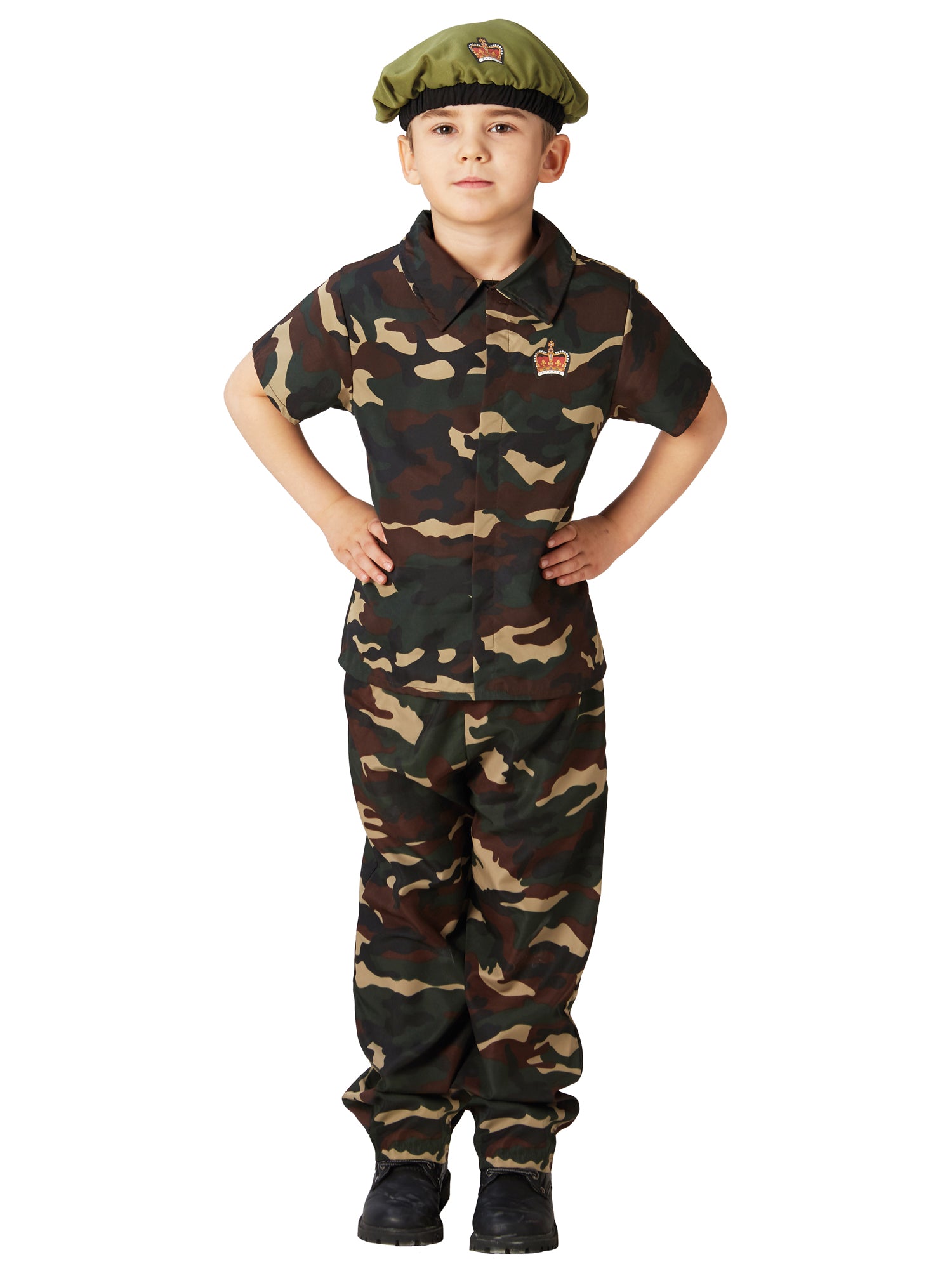 Army, Multi, Generic, Kids Costumes, Large, Front