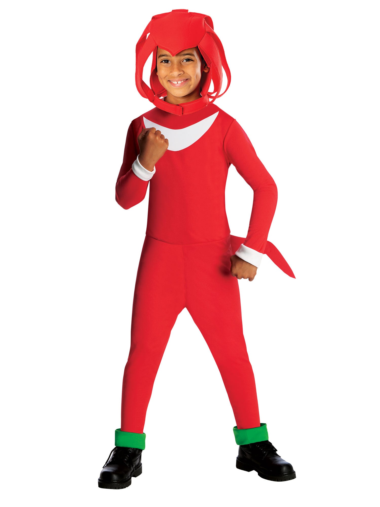 Knuckles, Red, Sega, Kids Costumes, L, Front