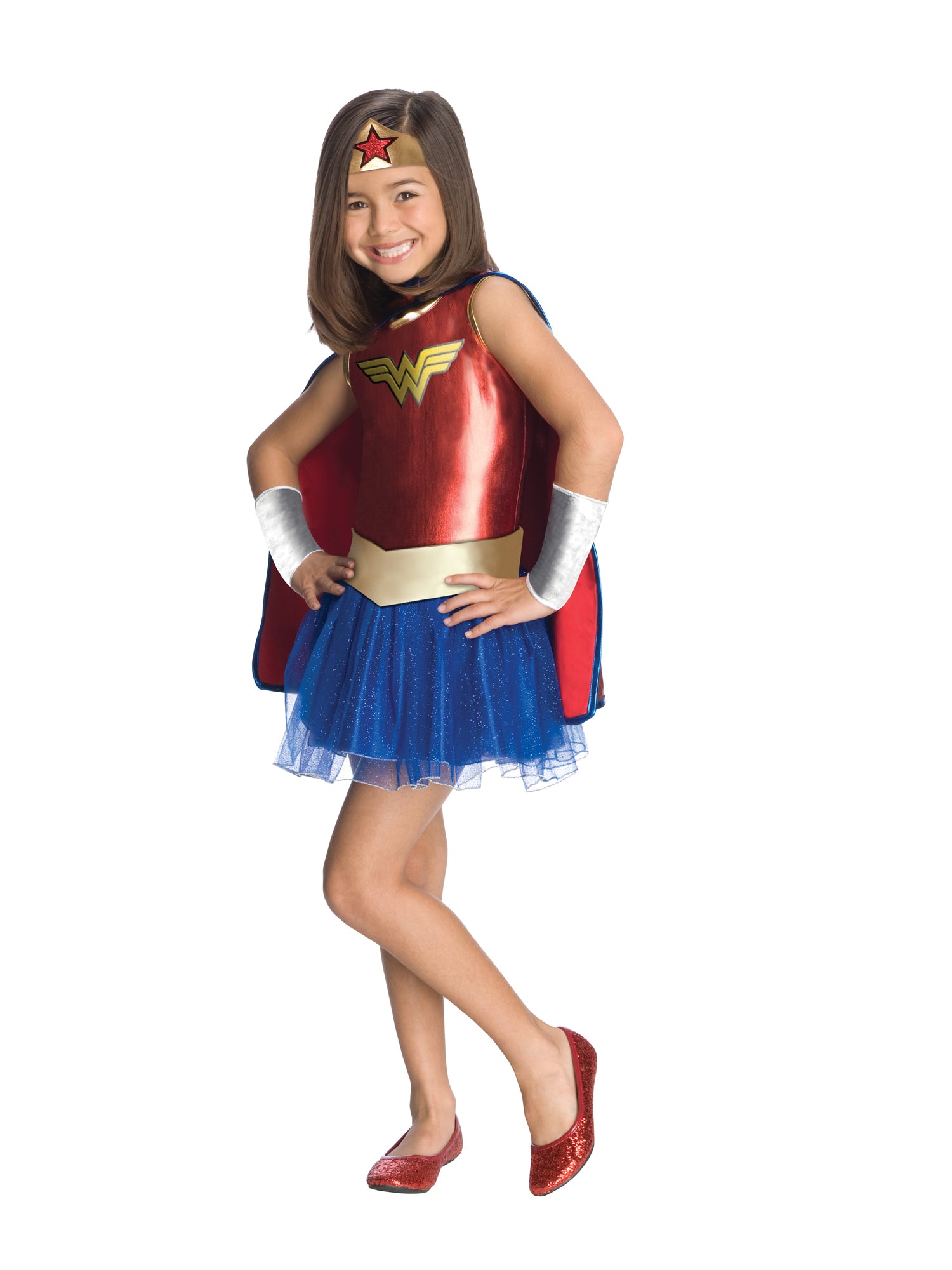 Wonder Woman, Multi, DC, Kids Costumes, Medium, Front