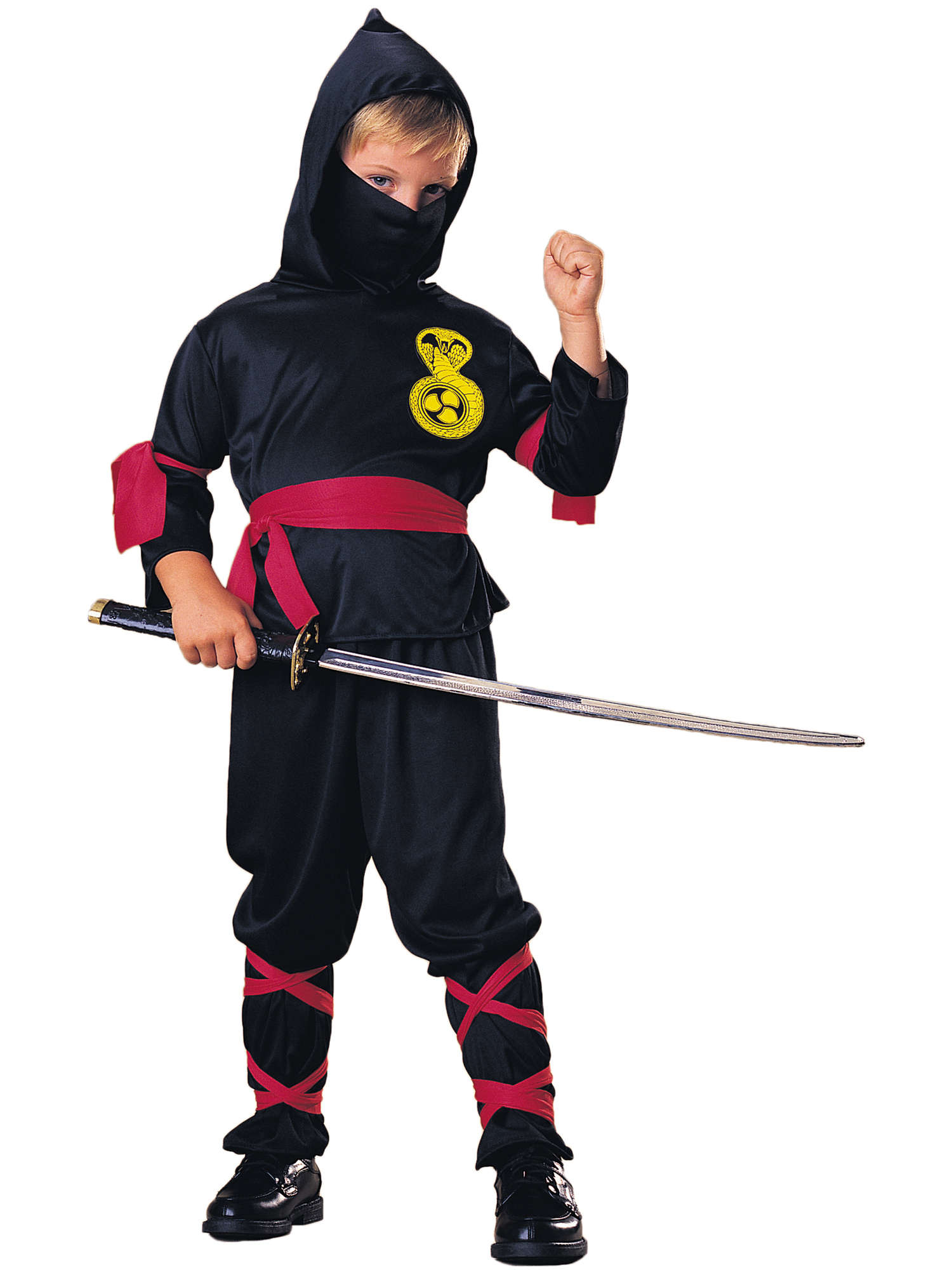 Ninja, Black, Generic, Kids Costumes, Small, Front