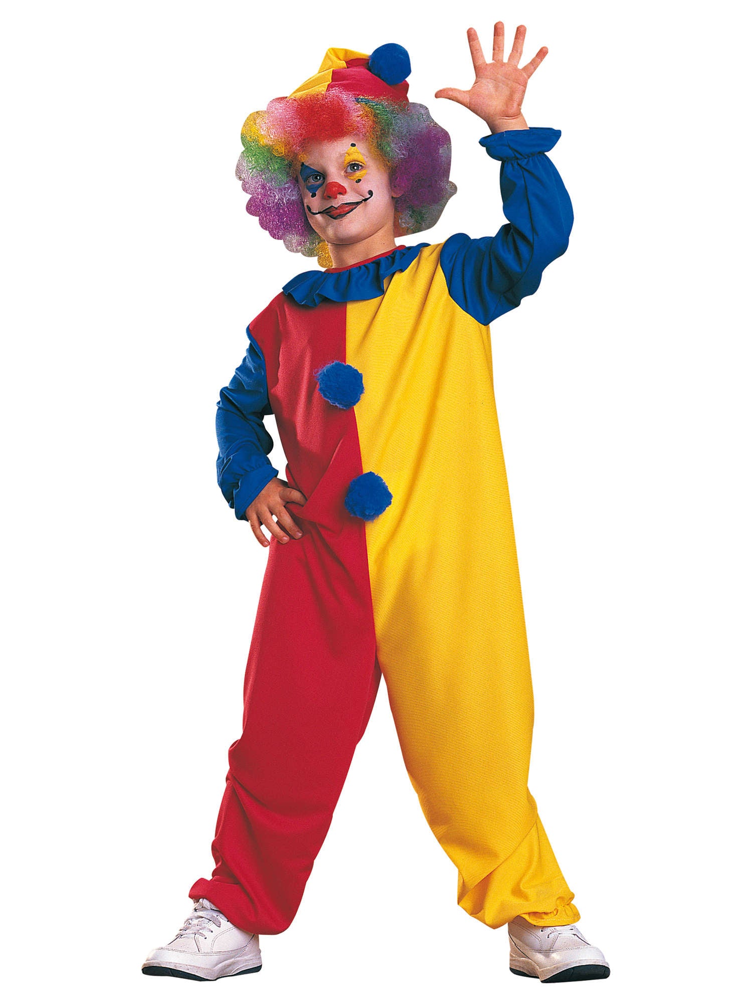 Clown, Multi, Generic, Kids Costumes, Small, Front