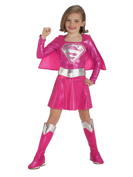 Kids Pink Supergirl Costume