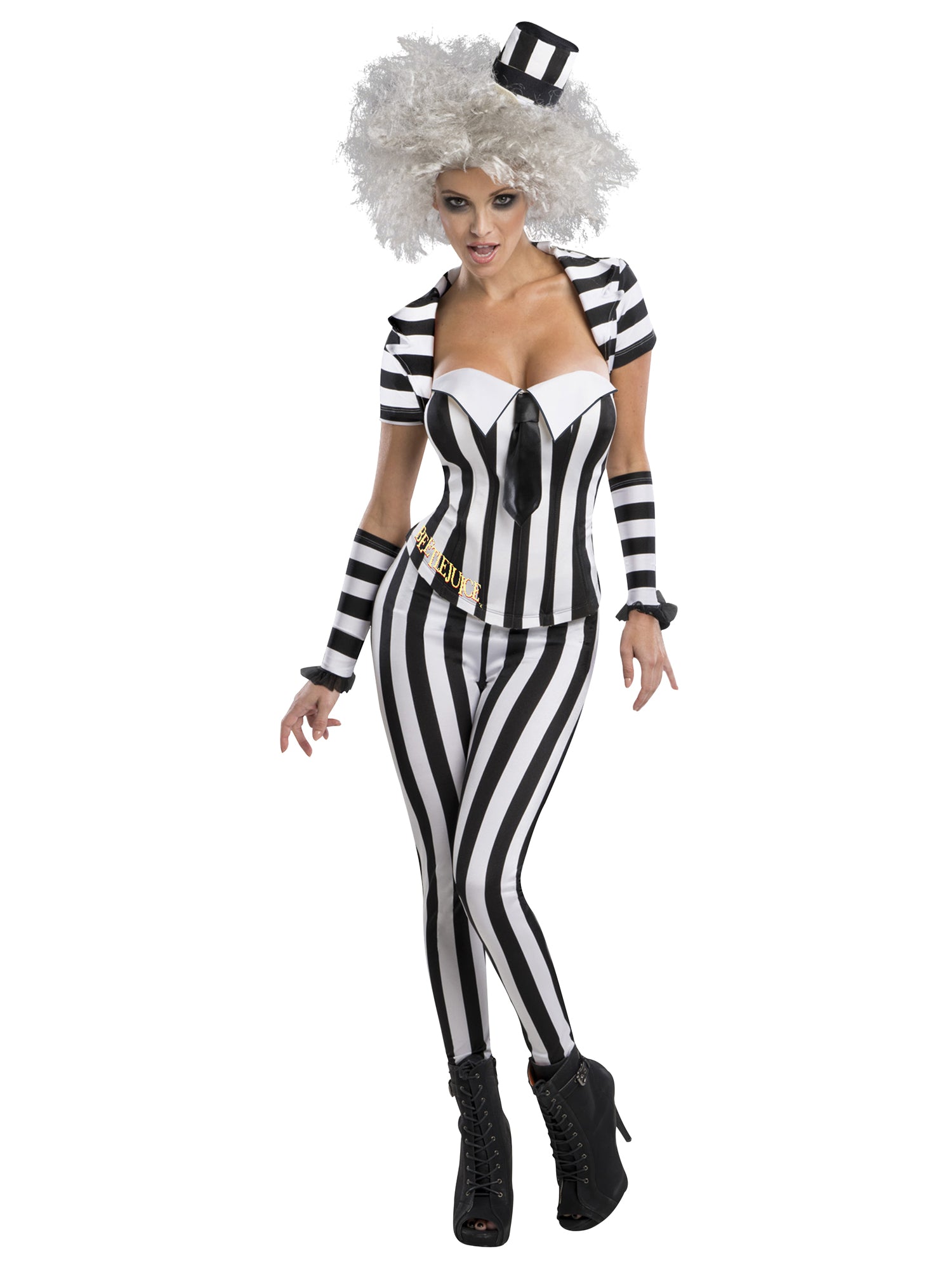 Beetlejuice, multi-colored, Beetlejuice, Adult Costume, Small, Front