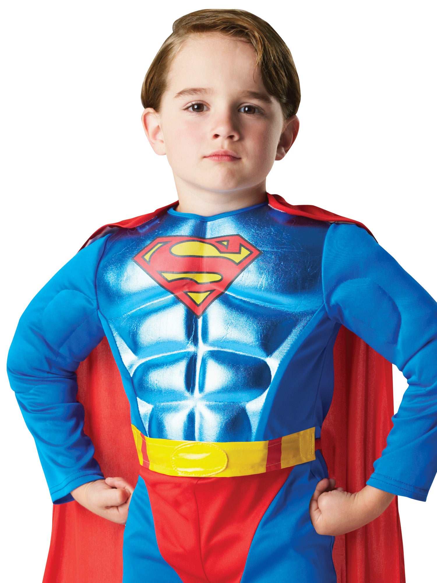 Superman, Multi, WB DC Comics, Kids Costumes, Small, Back