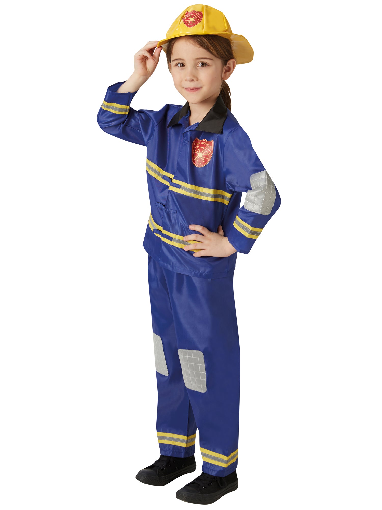 Firefighter, Multi, Generic, Kids Costumes, Large, Front