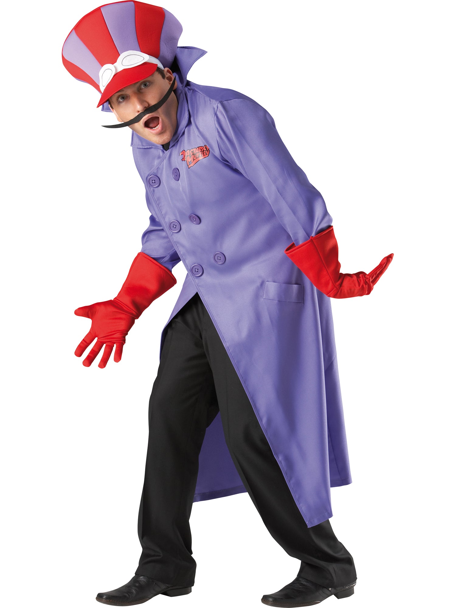 Dick Dastardly, Multi, Hanna Barbera, Adult Costume, Extra Large, Front