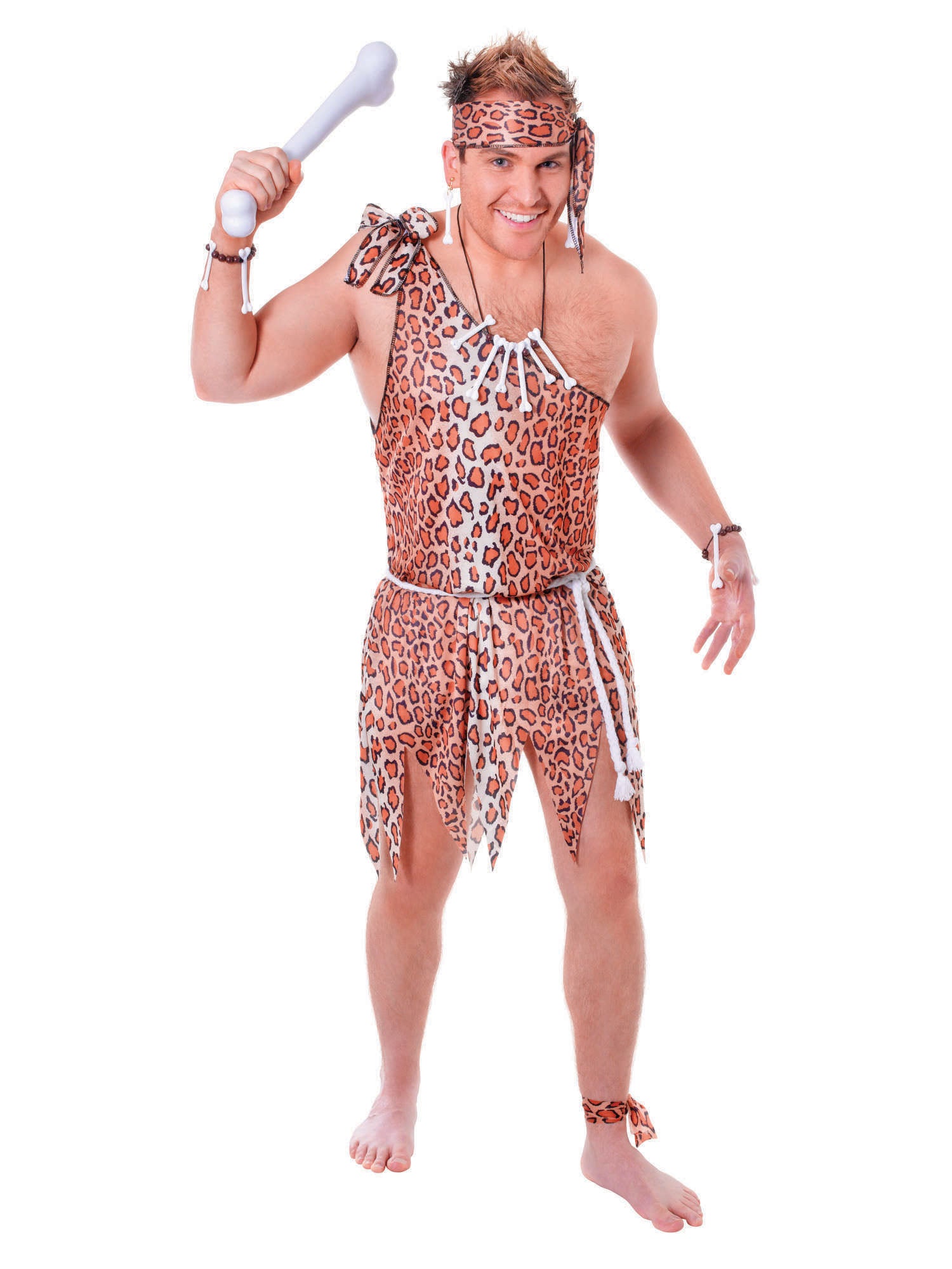 Caveman, Multi, Generic, Adult Costume, Standard, Front