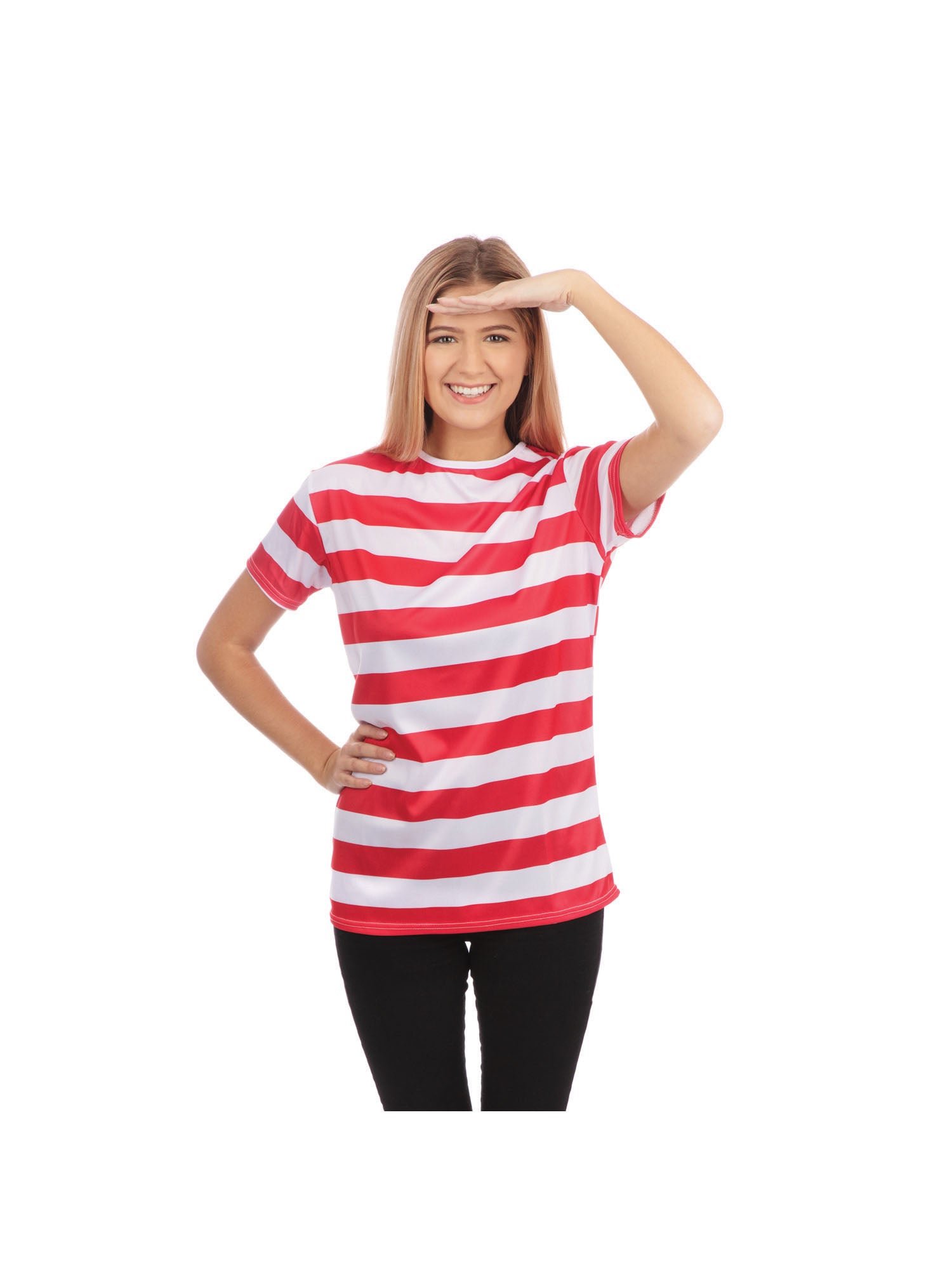 Red And White Stripe, Red & White, Generic, Adult Costume, Standard, Front