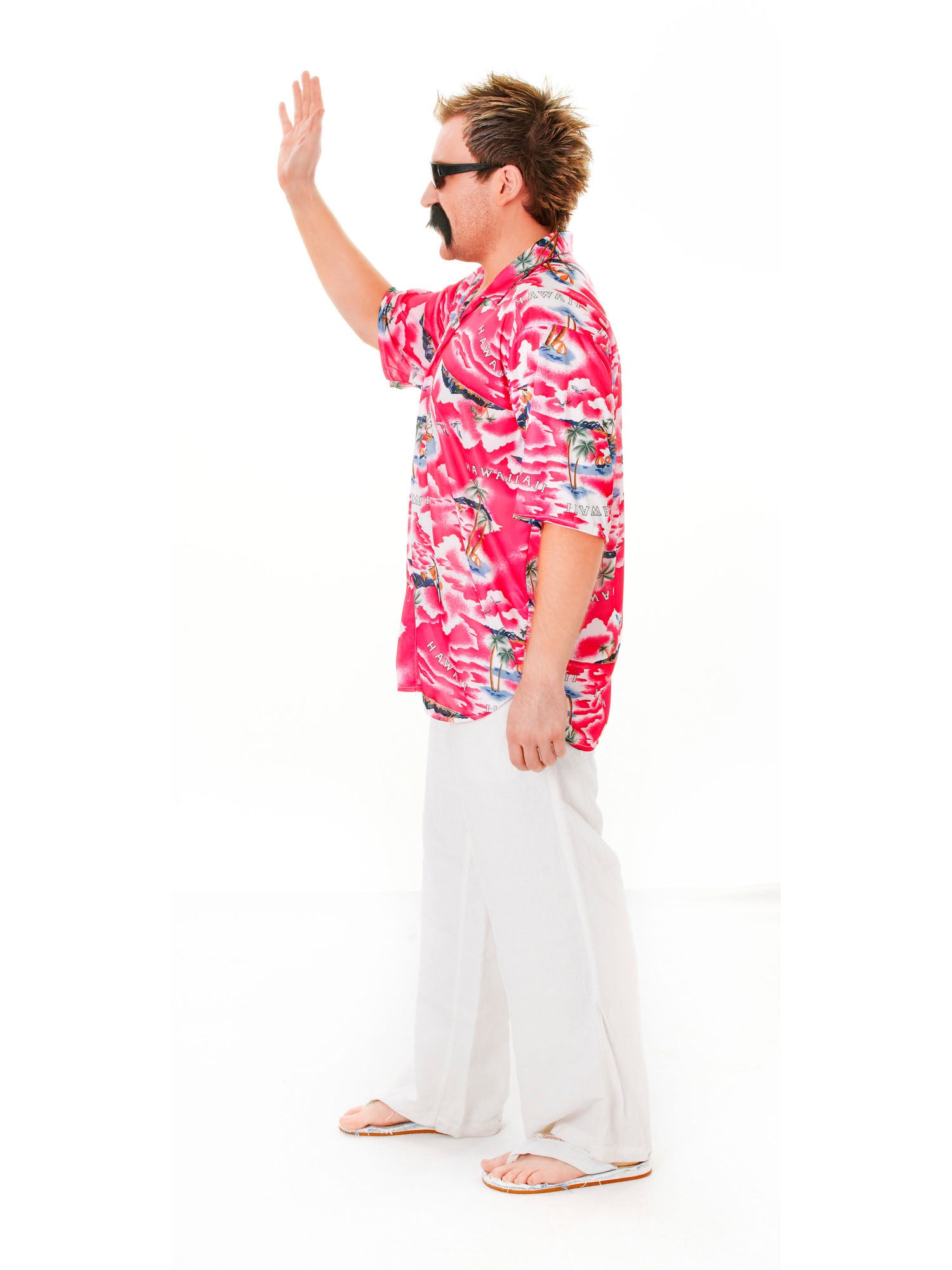 Hawaiian, Multi, Generic, Adult Costume, Standard, Back