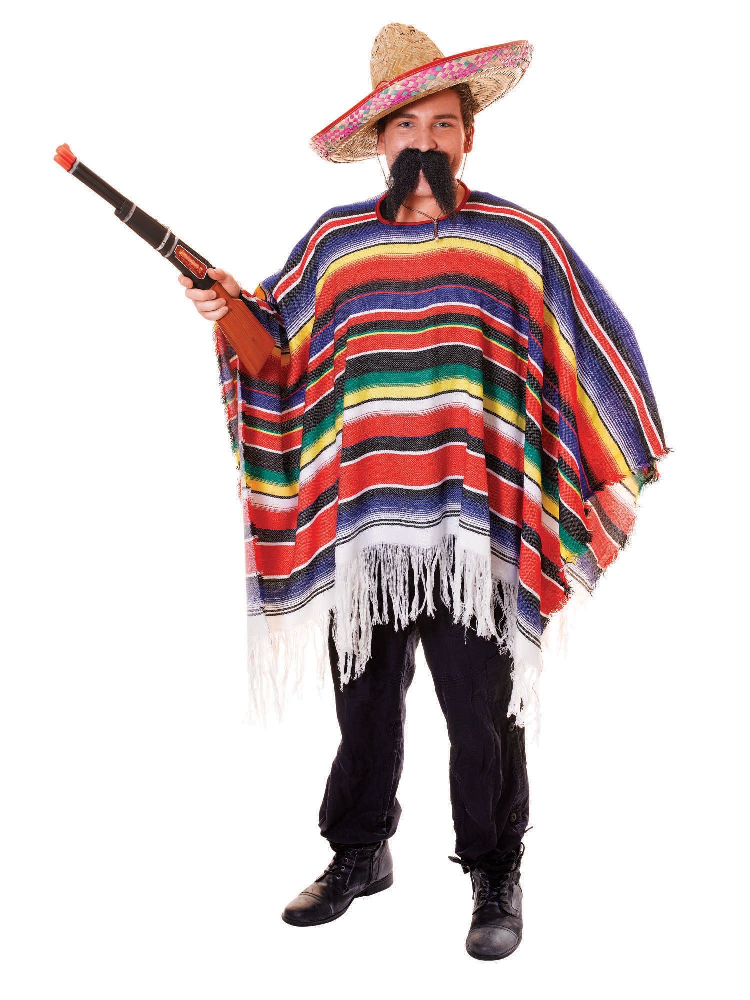 Poncho, Multi, Generic, Adult Costume, Standard, Front