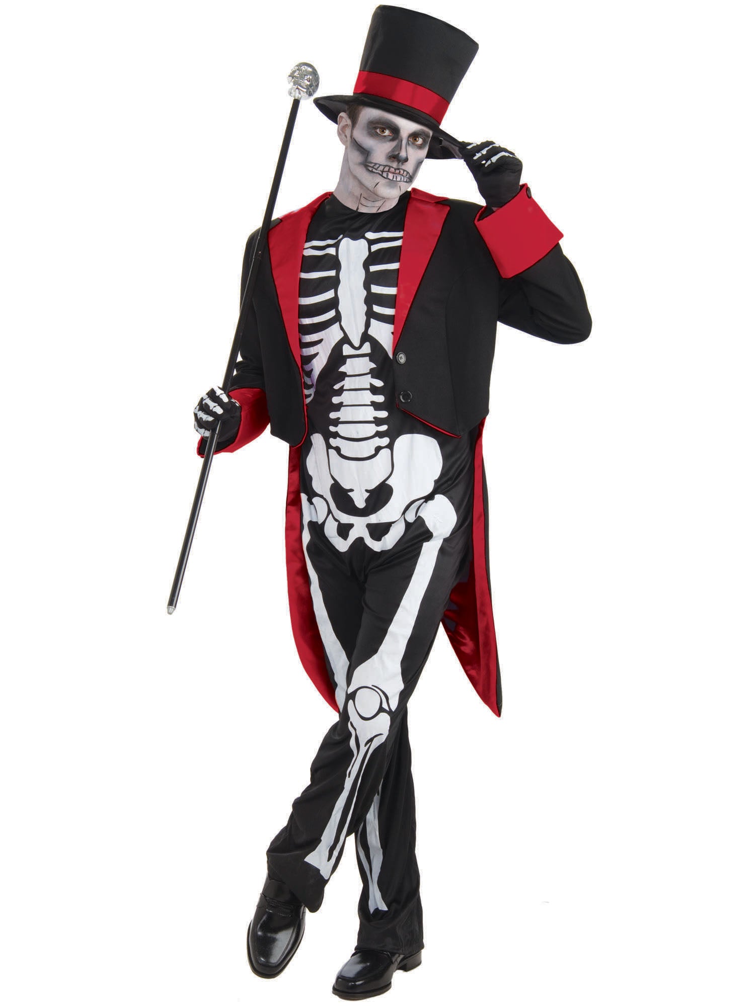 Skeleton, Multi, Generic, Adult Costume, Standard, Front