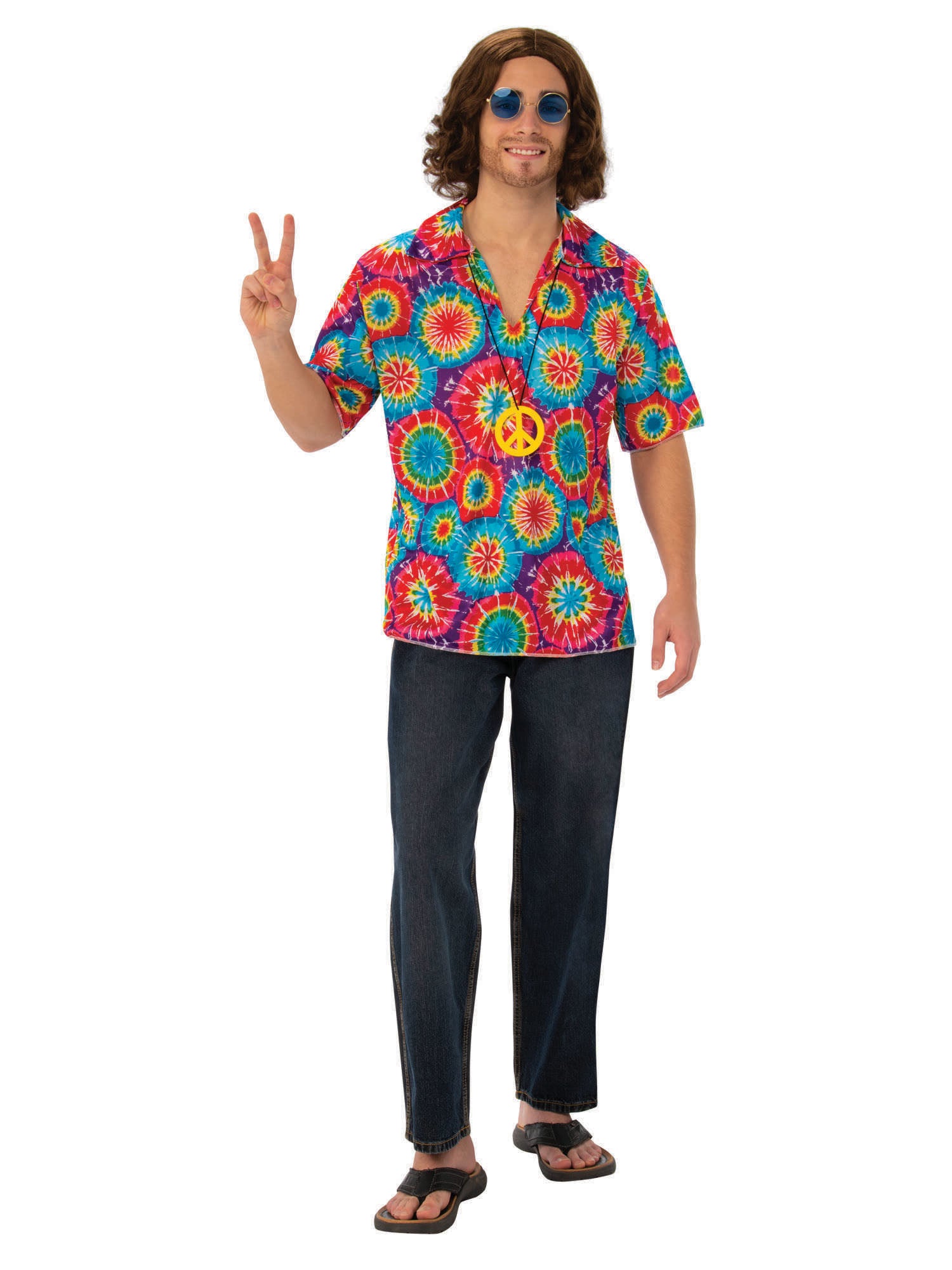 Hippie, multi-colored, Generic, Adult Costume, Extra Large, Front