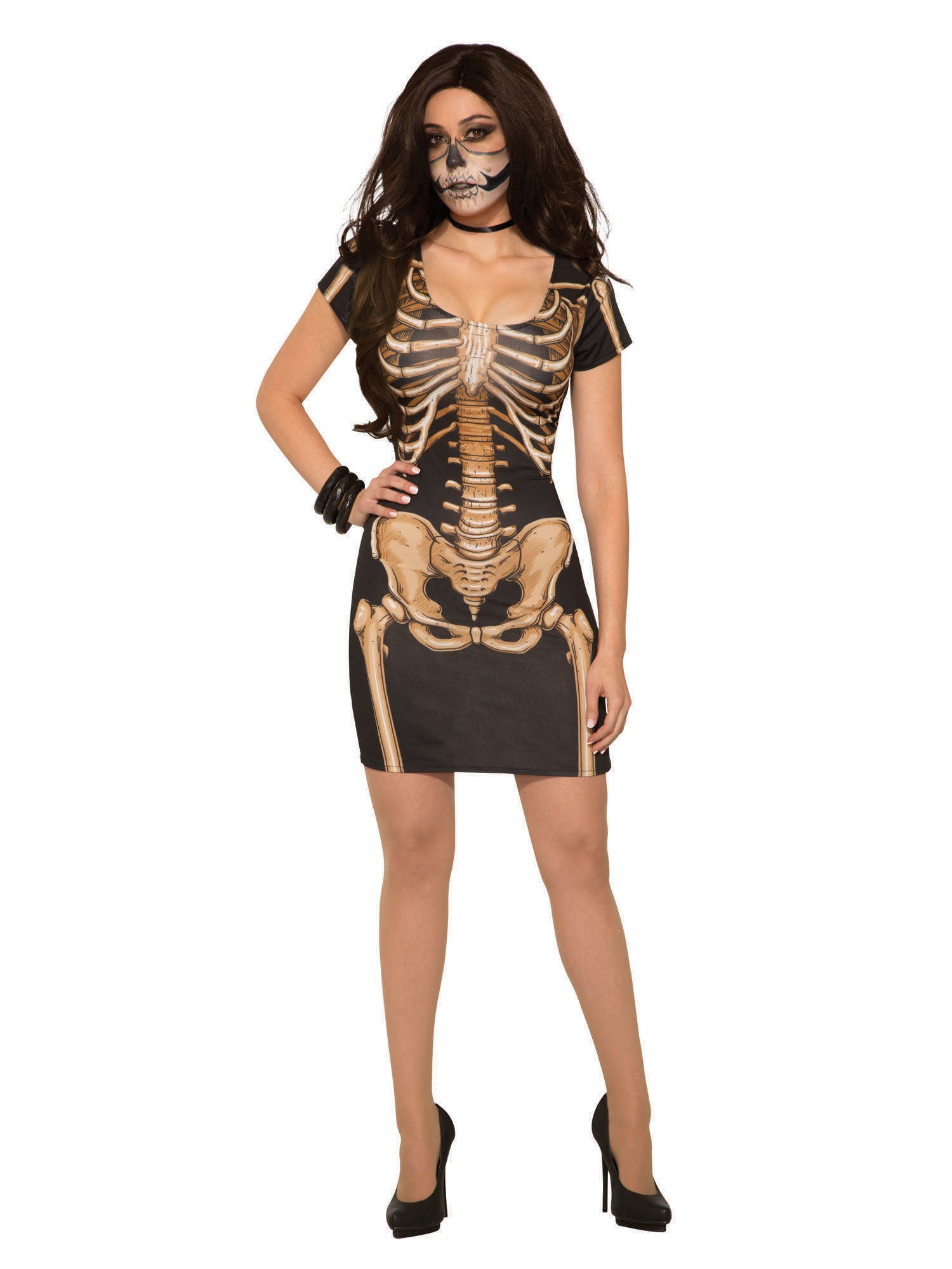 Skeleton, Multi, Generic, Adult Costume, Standard, Front