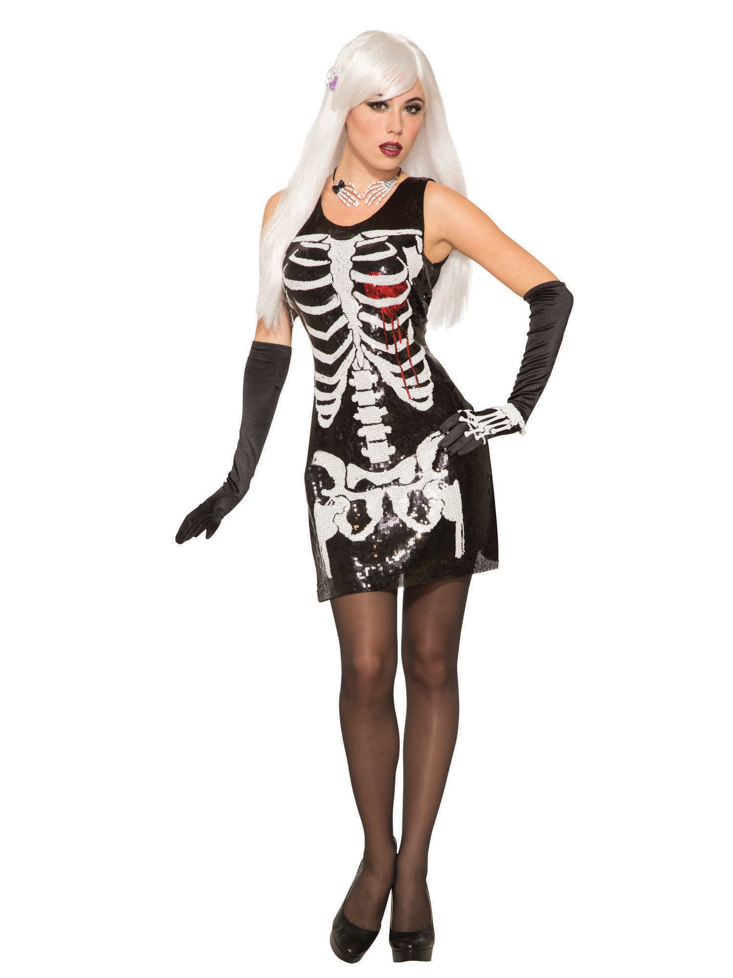 Skeleton, Multi, Generic, Adult Costume, Standard, Front