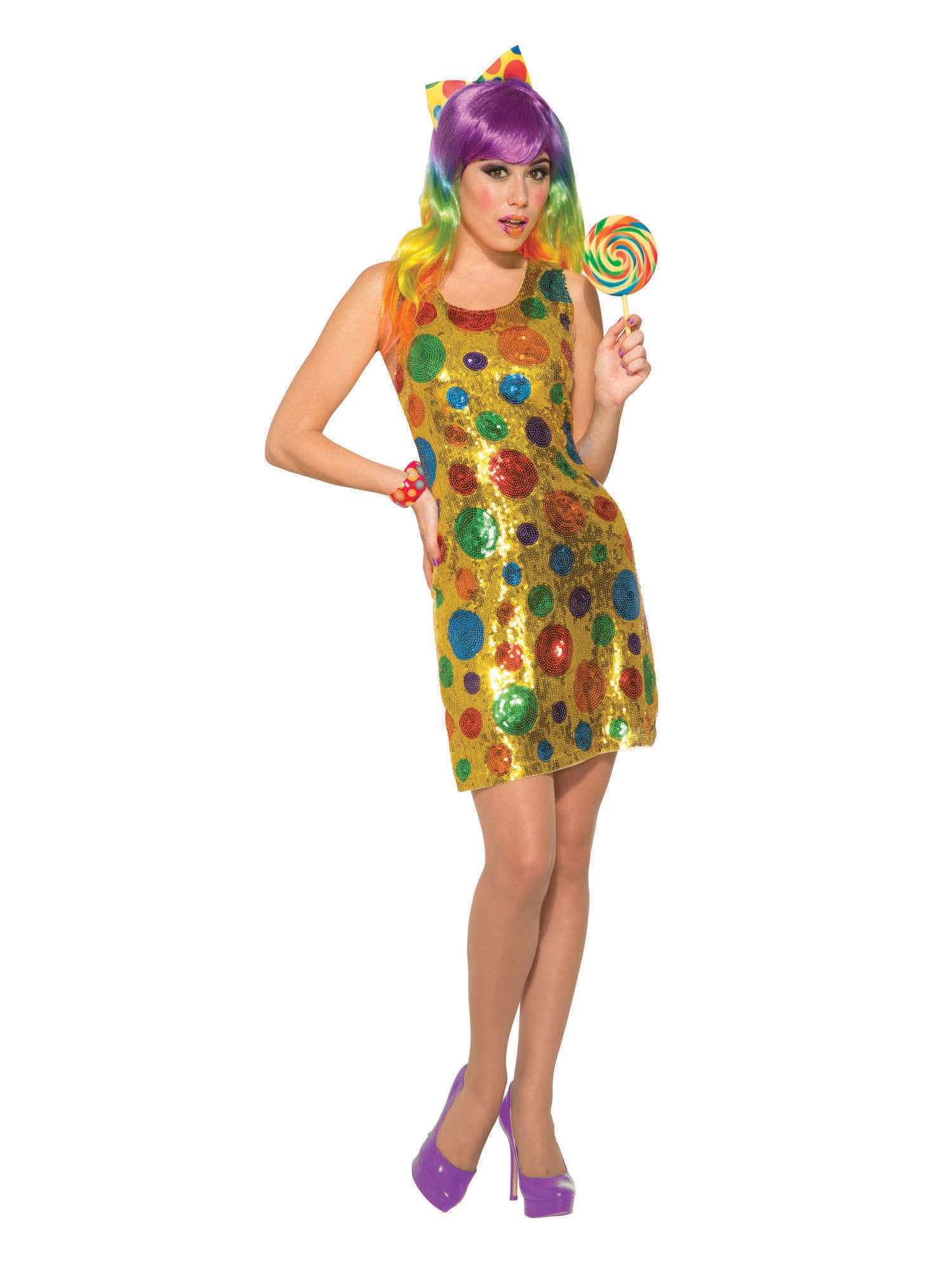 Clown, Multi, Generic, Adult Costume, Standard, Front