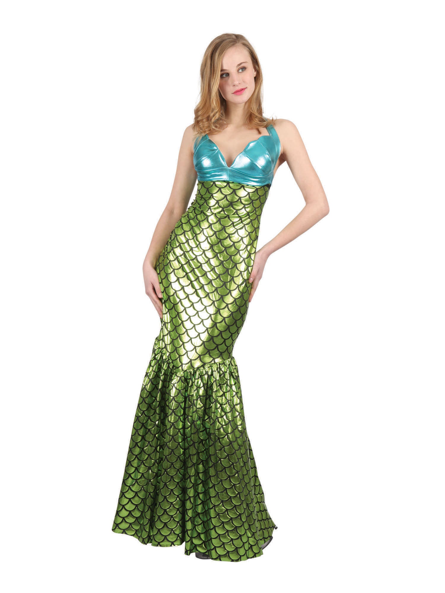 Mermaid, Multi, Generic, Adult Costume, Standard, Front