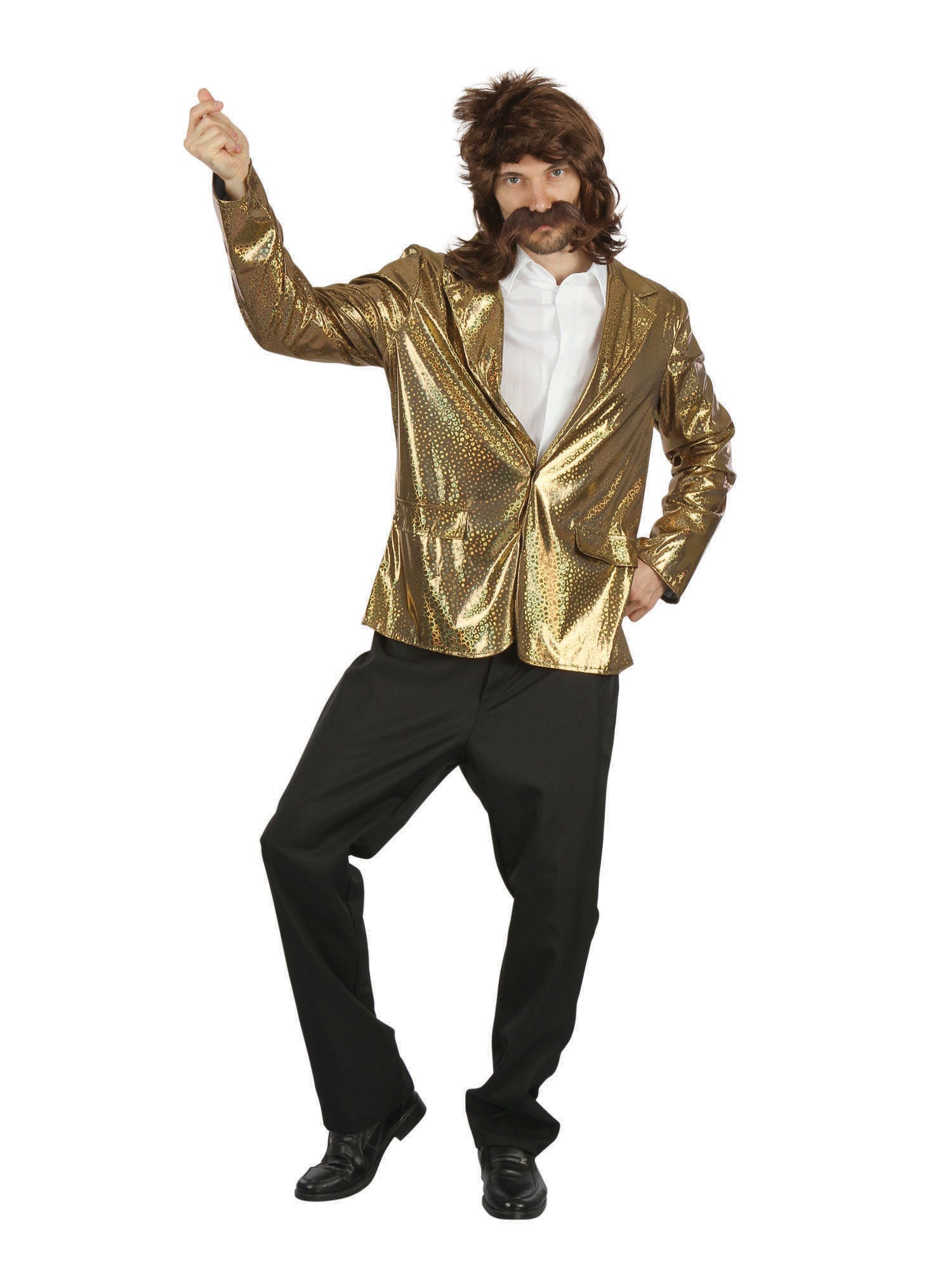 Disco, Gold, Generic, Adult Costume, Standard, Front