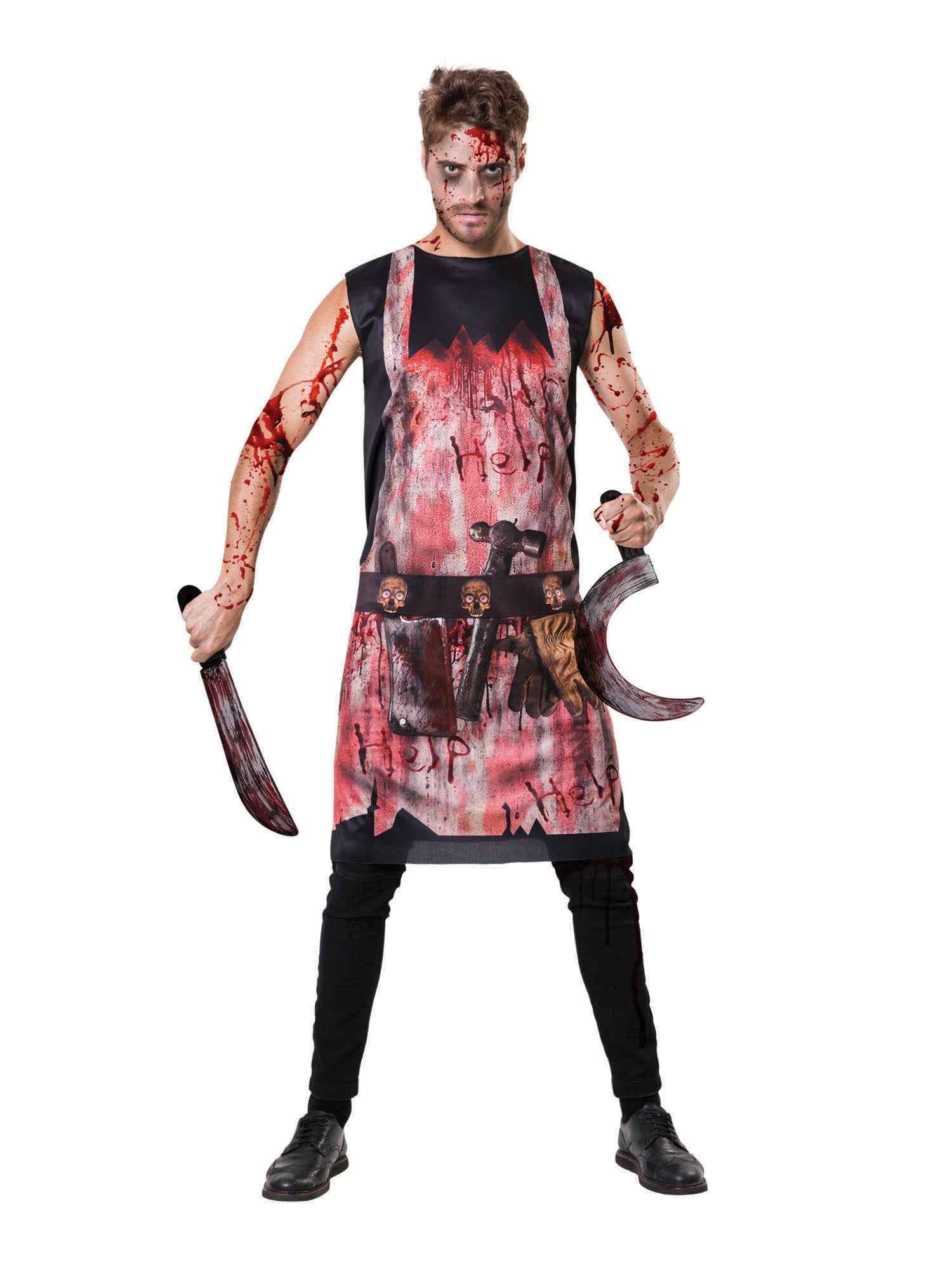 Butcher Apron, Multi, Generic, Adult Costume, Standard, Front