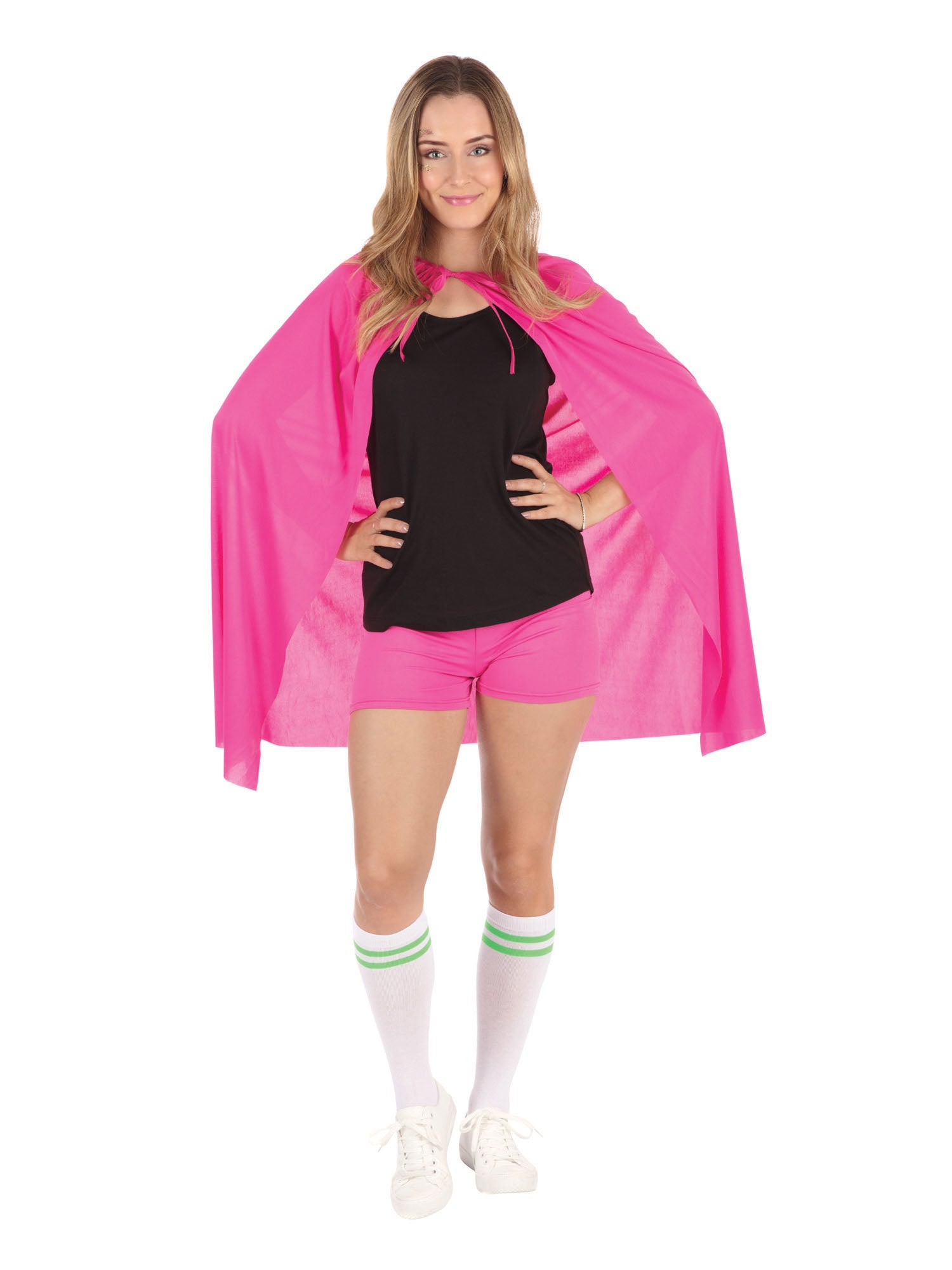 1980s, Neon Pink, Generic, Cape, Standard, Front