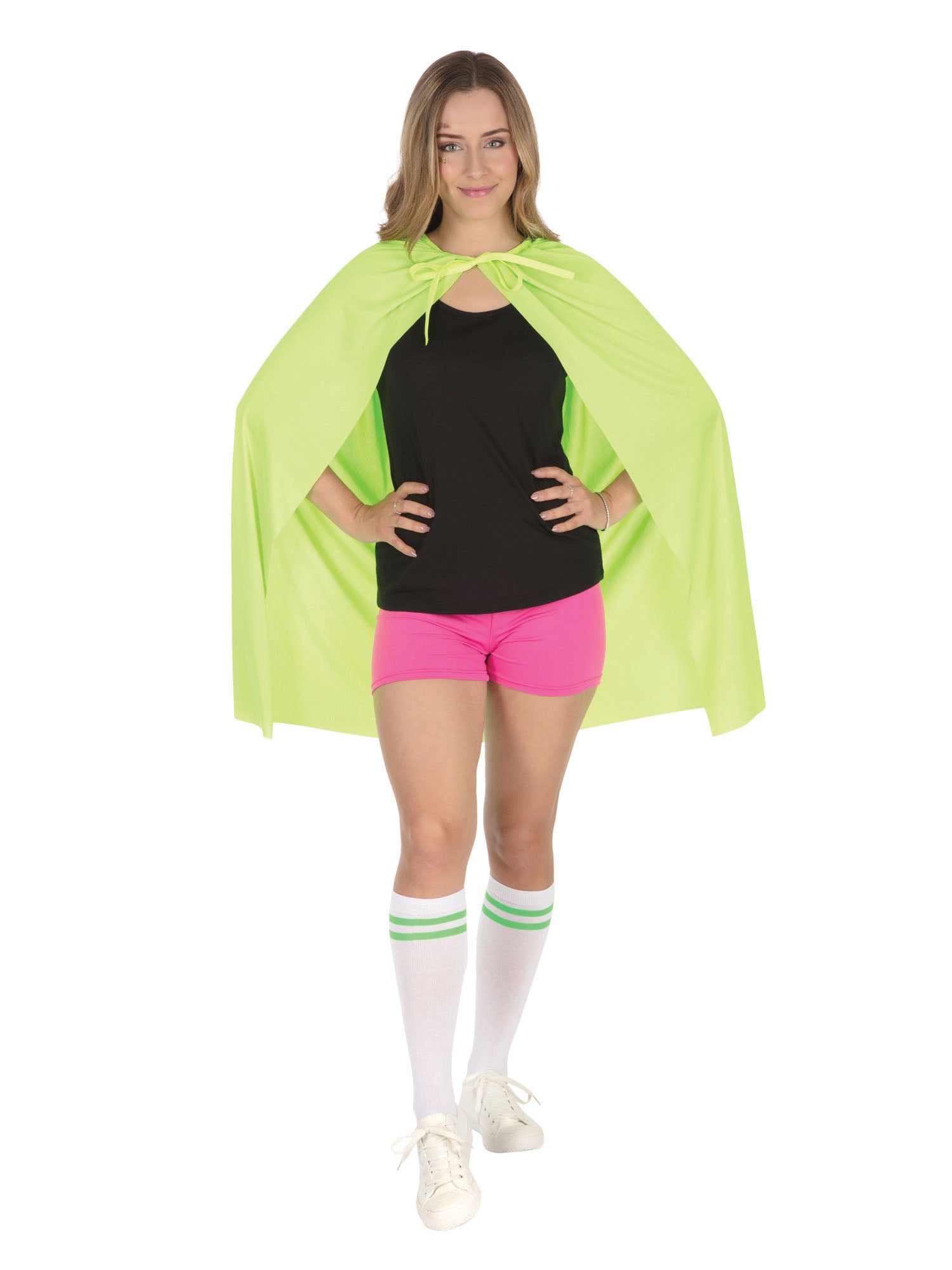 1980s, Neon Green, Generic, Cape, Standard, Front