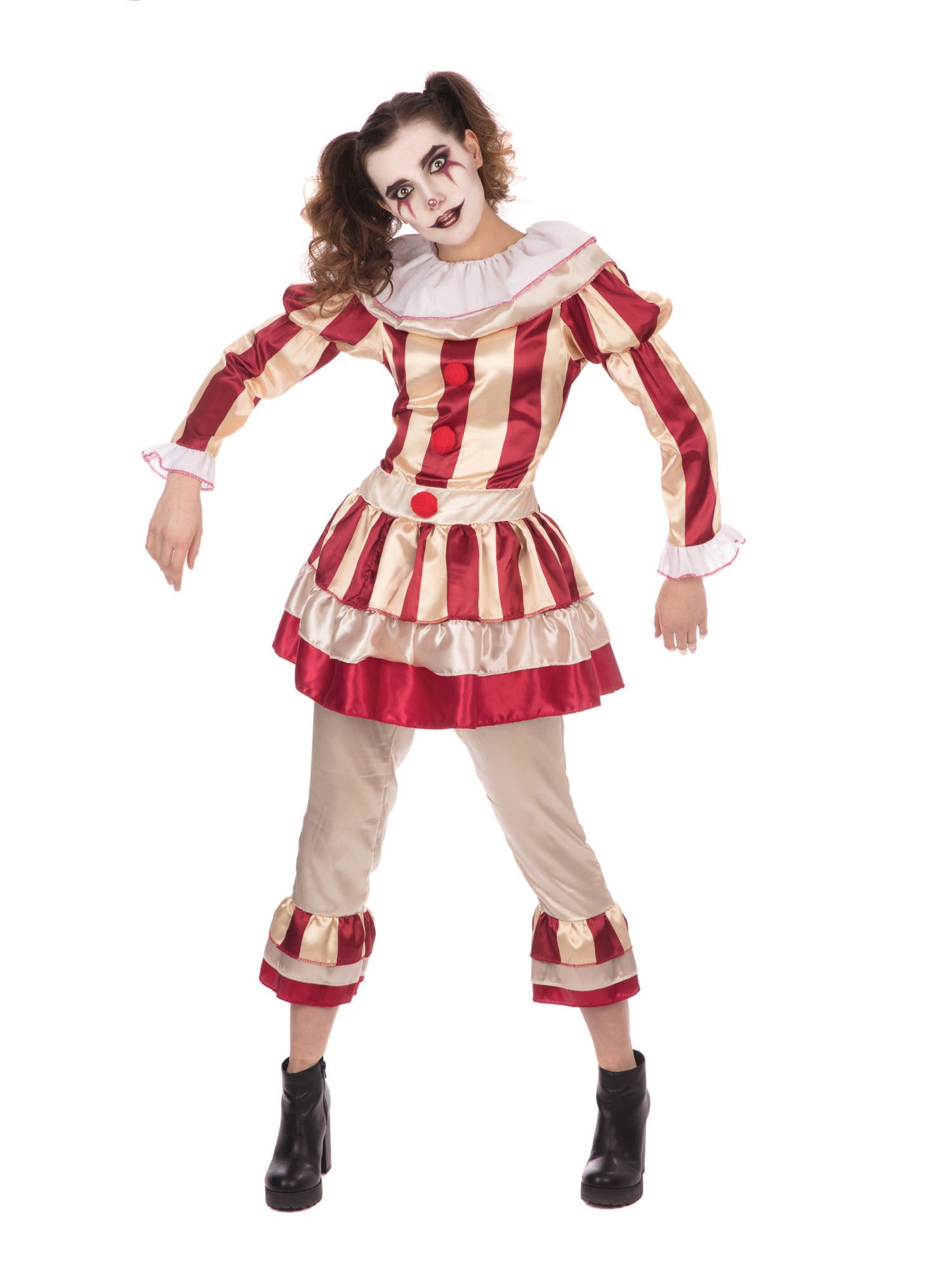 Clown, Multi, Forum, Adult Costume, Small, Front