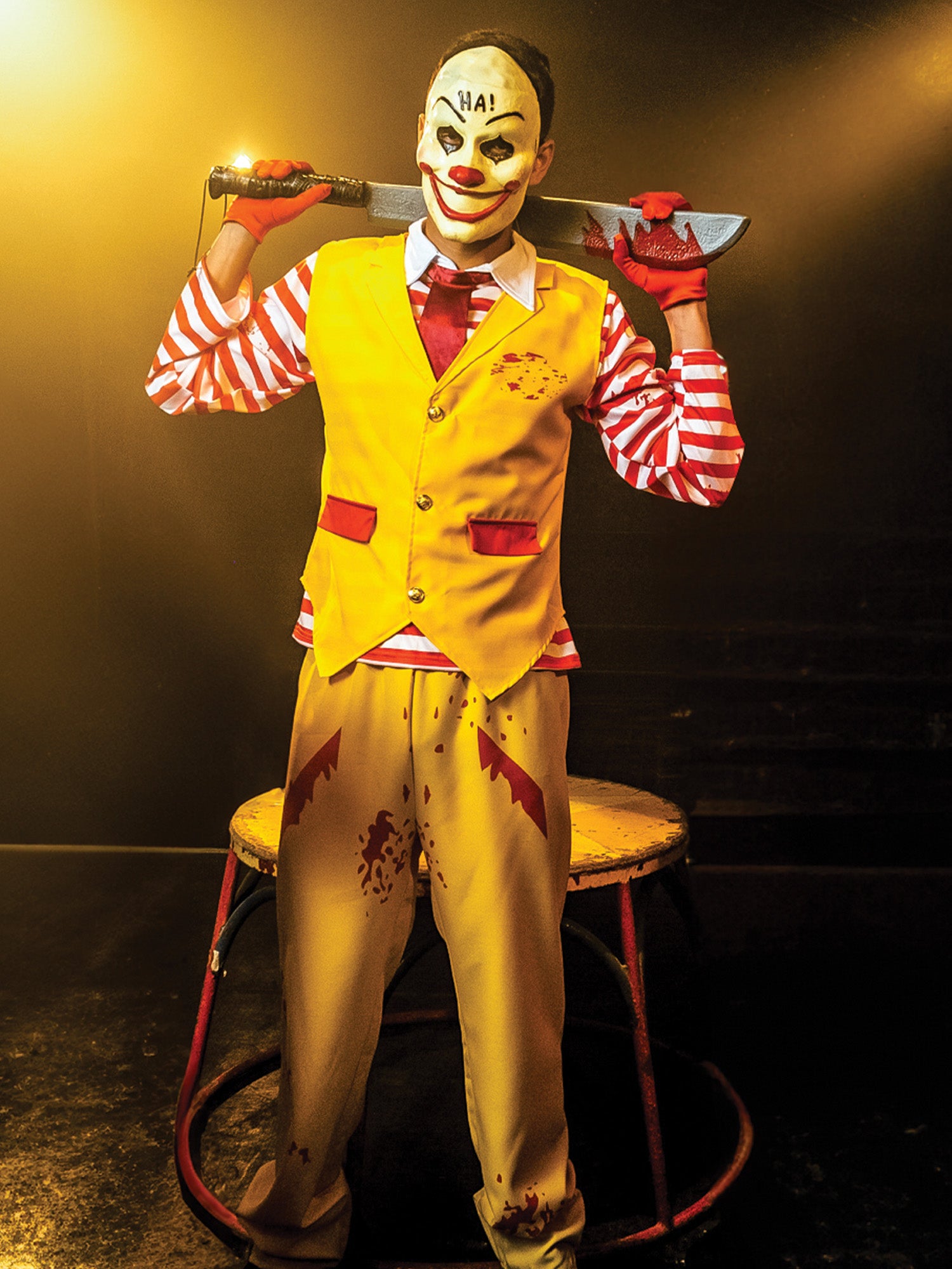 Clown, Multi, Forum, Adult Costume, Extra Large, Back