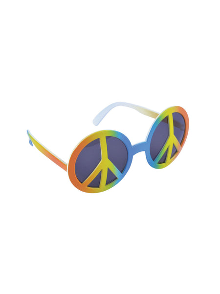 Rainbow Hippie Peace Glasses Costume Accessory