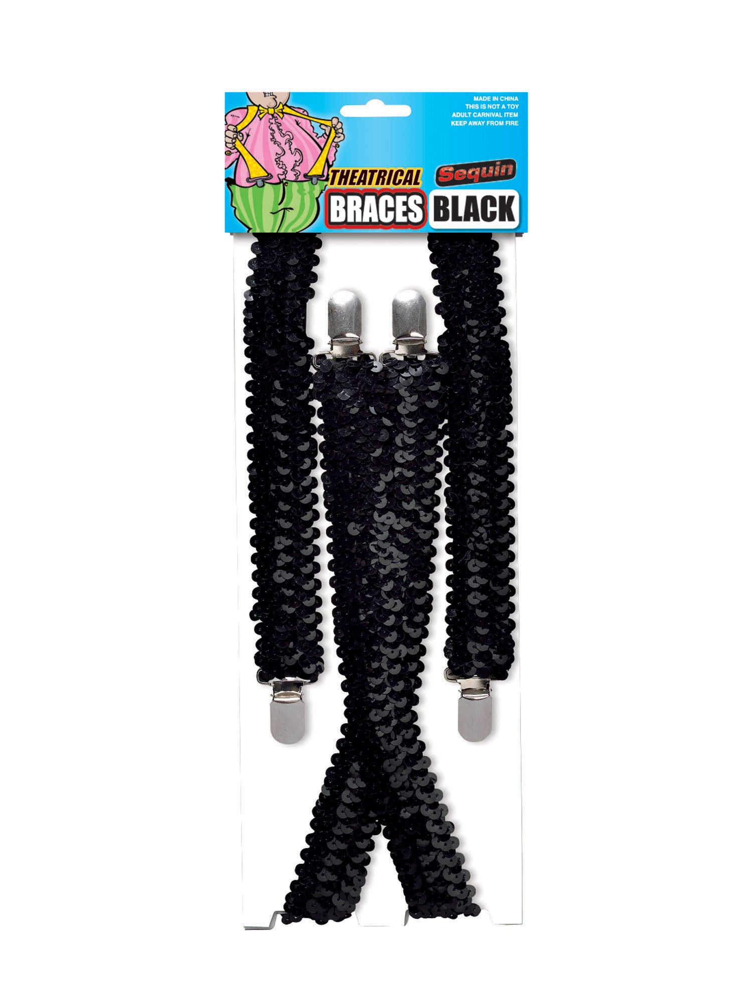 Braces, Black, Generic, Accessories, One Size, Front