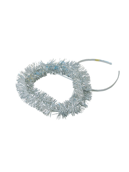 Silver Tinsel Halo Costume Accessory