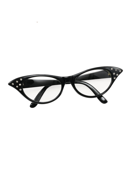 Black 50's Female Sunglasses Costume Accessory