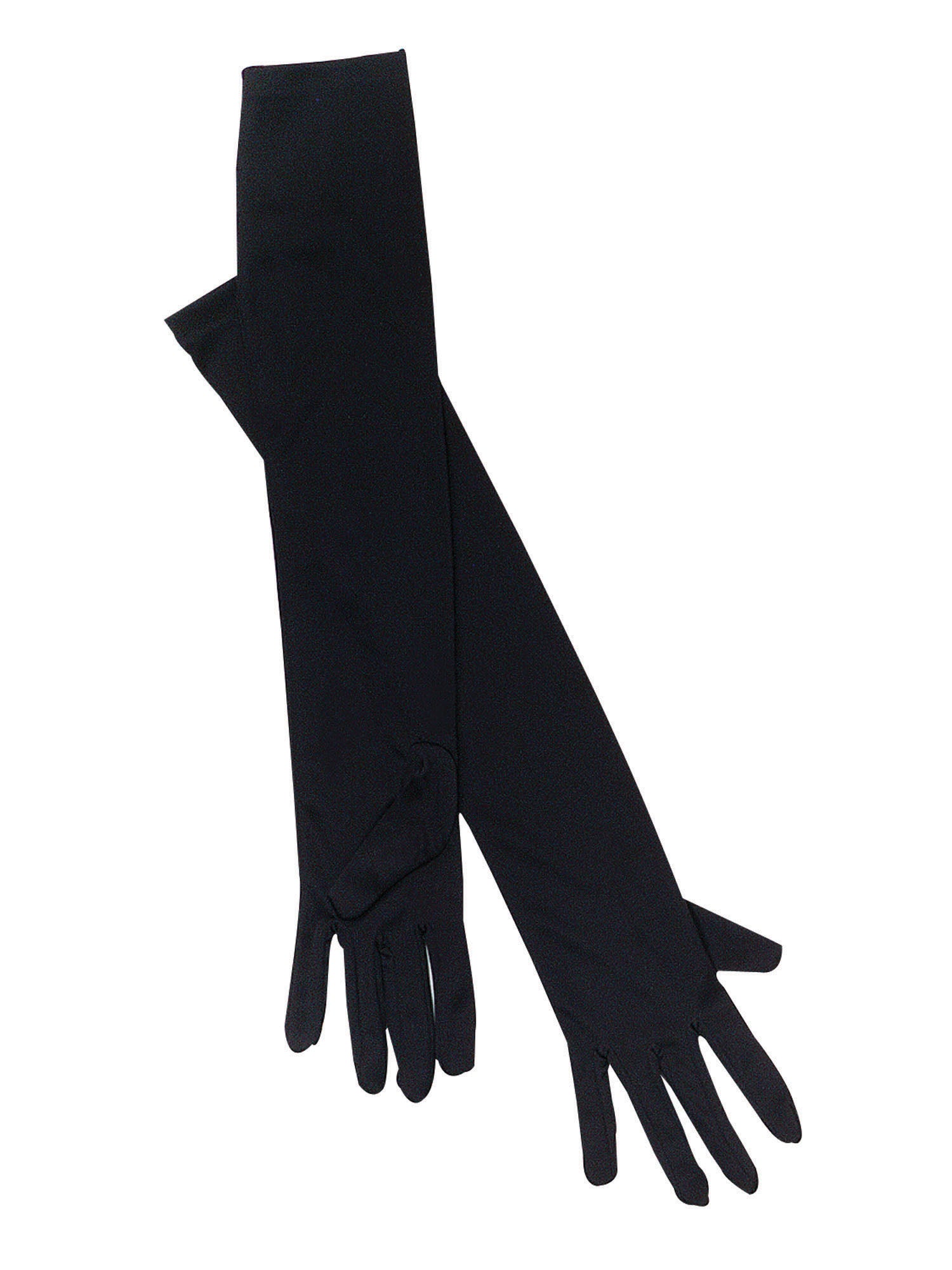 Gloves, Black, Generic, Accessories, Long, Front