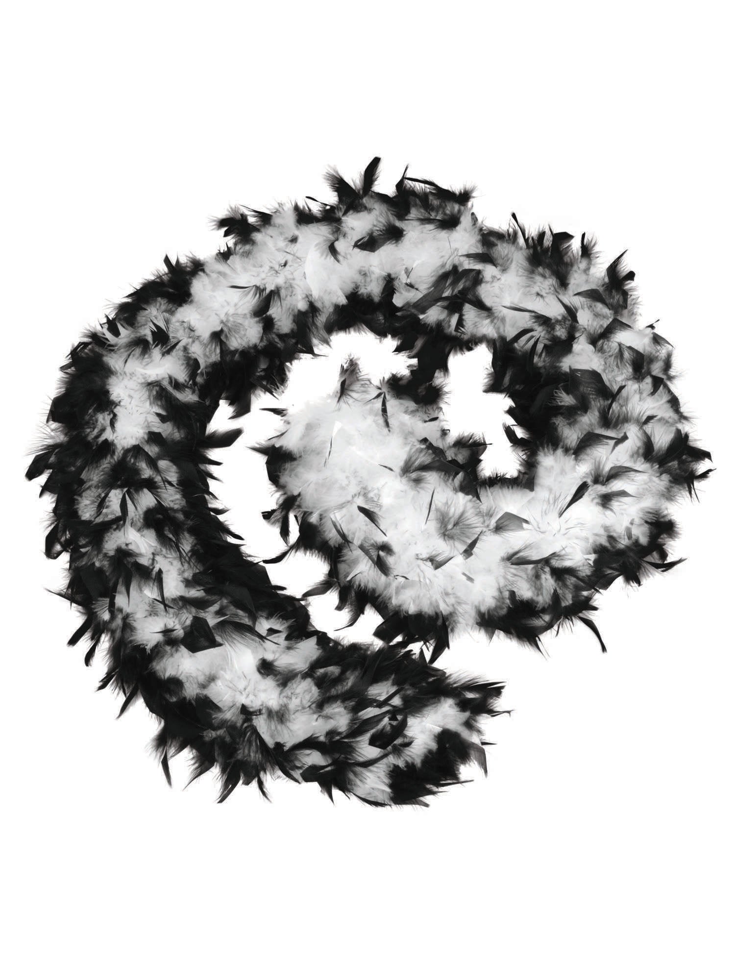 Feather Boa, Black & White, Generic, Accessories, One Size, Front