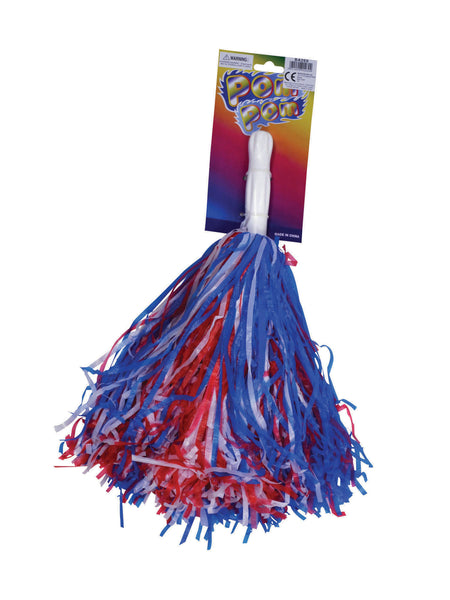 Red, White & Blue Pom Pom Costume Accessory