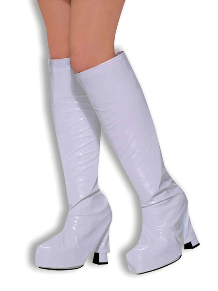 White Go Go Boot Tops Costume Accessory
