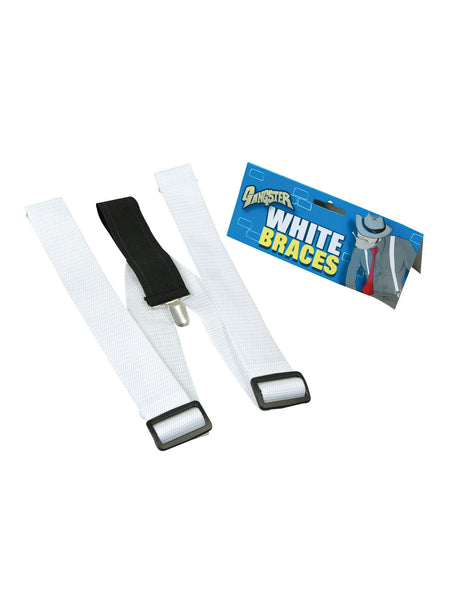 White Braces Costume Accessory