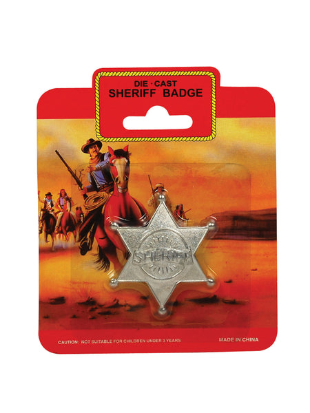 Metal Sheriff Badge Costume Accessory