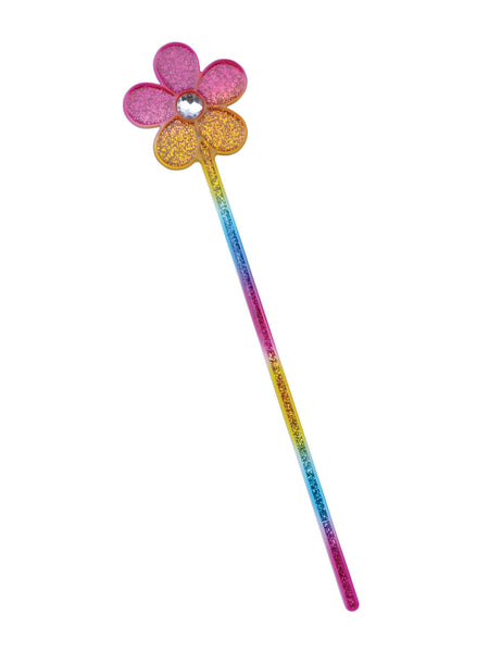 Rainbow Glitter Flower Wand Costume Accessory