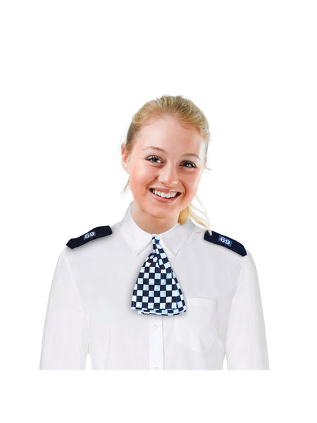 Black & White WPC Scarf & Epaulettes Costume Accessory