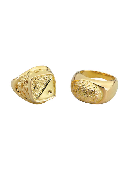 Gold Sovereign Style Rings Costume Accessory