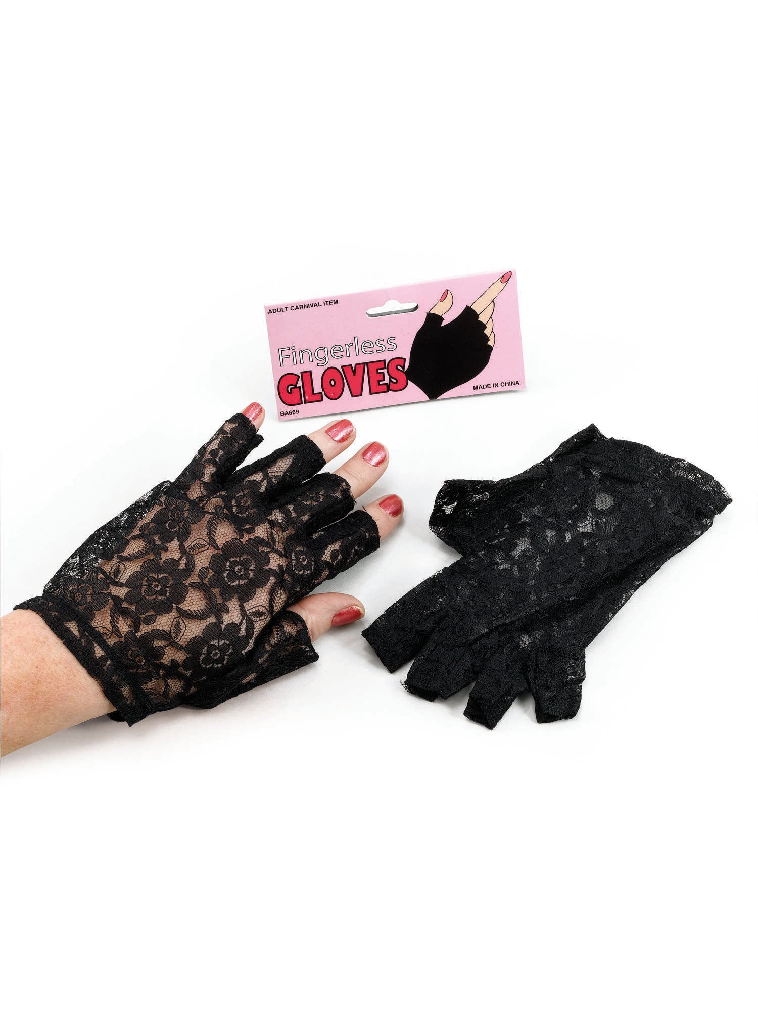 Gloves, Black, Generic, Accessories, One Size, Front